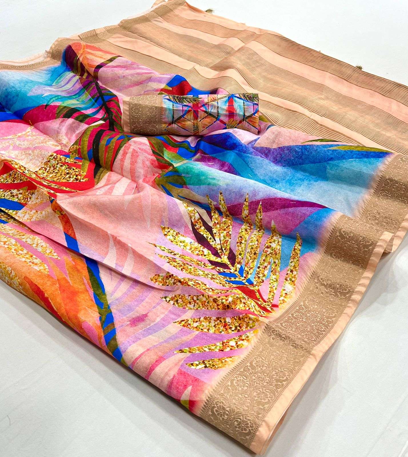 shri rana creation rolex chit pallu dola silk decent look saree catalog