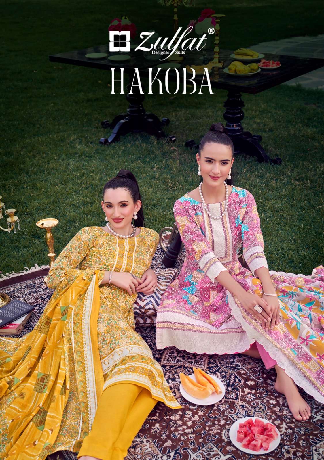 zulfat designer suits hakoba cotton regal look salwar suit catalog