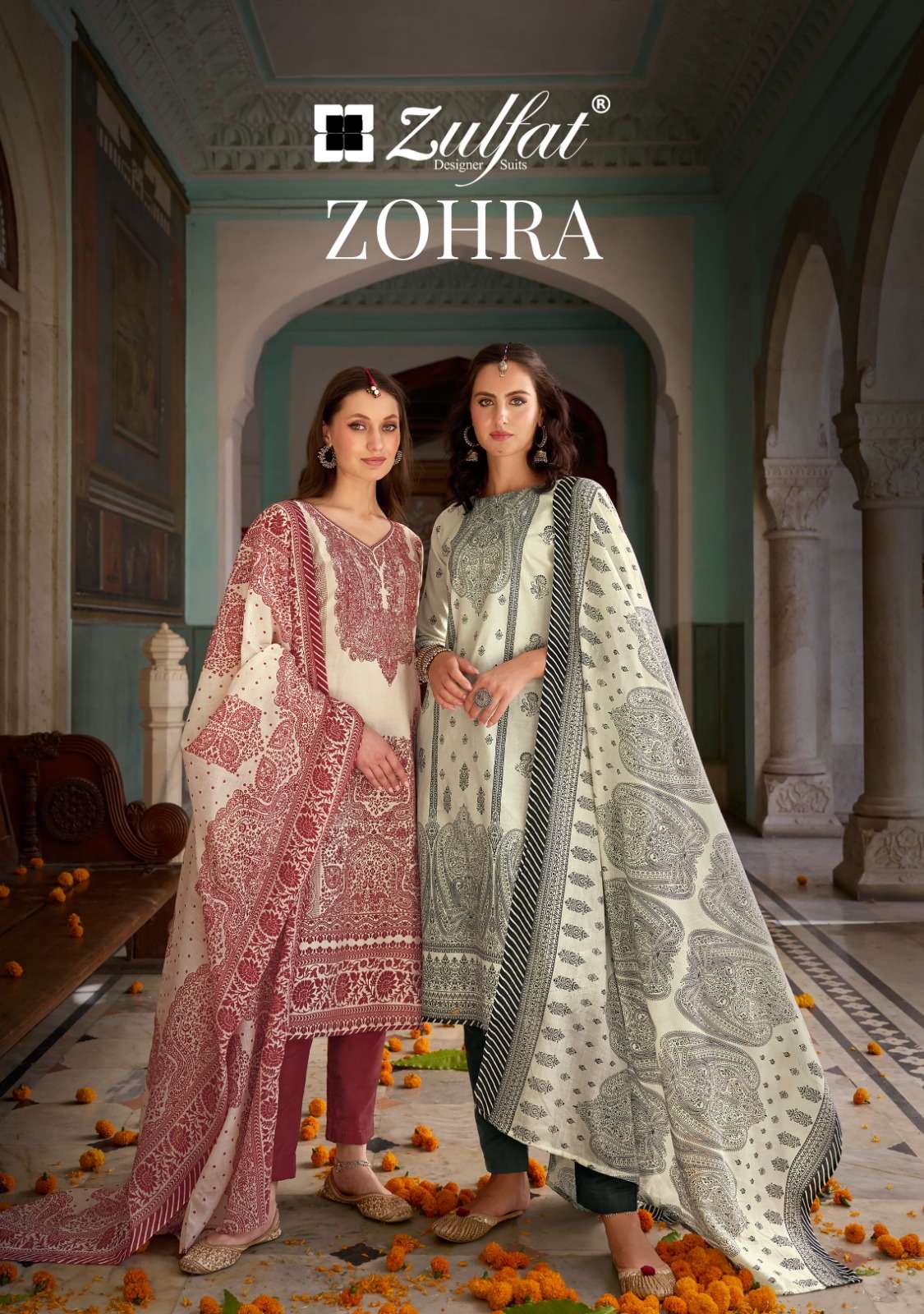 zulfat designer suits zohra cotton exclusive look salwar suit catalog