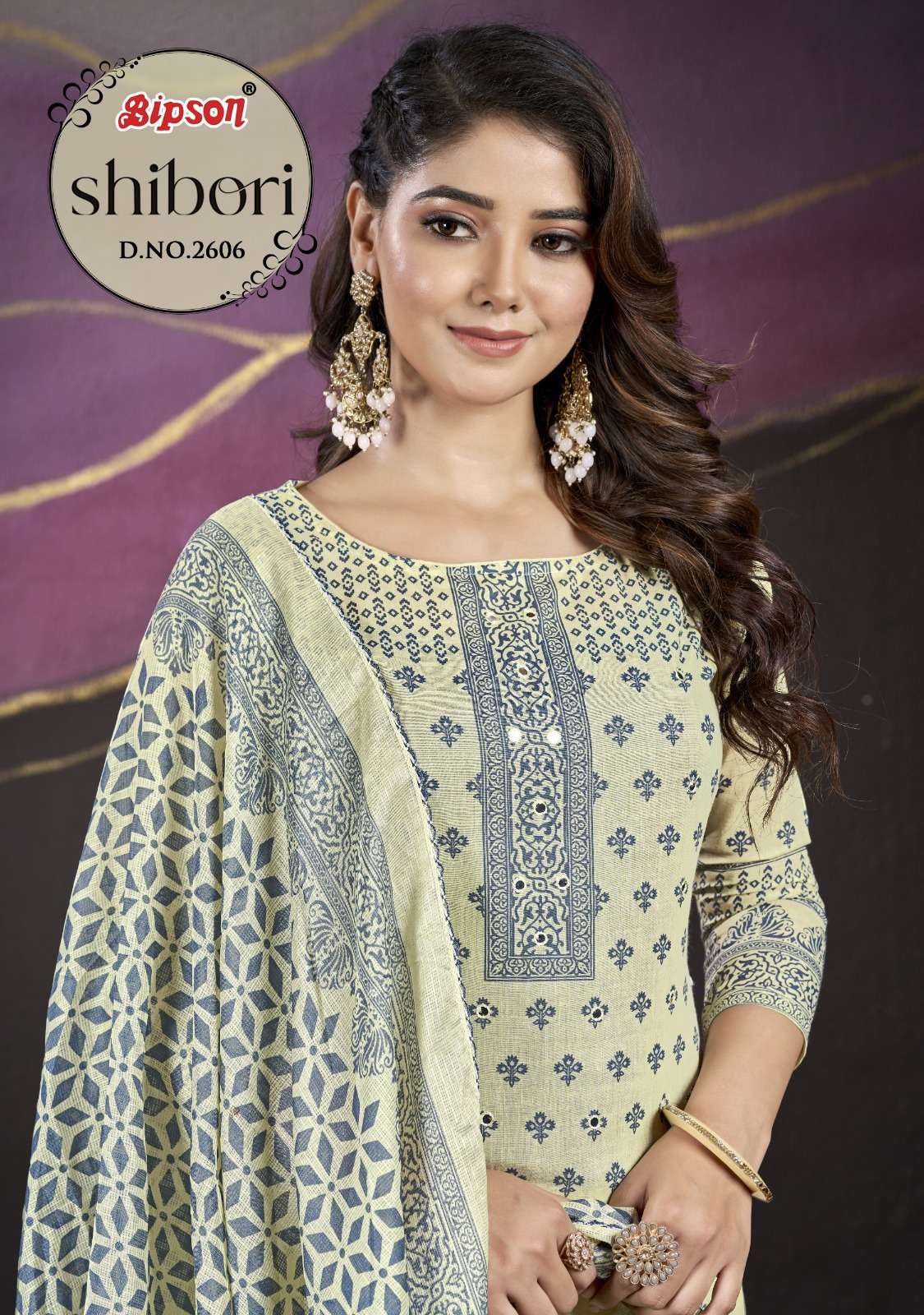 bipson shibori 2606 cotton exclusive print salwar suit catalog