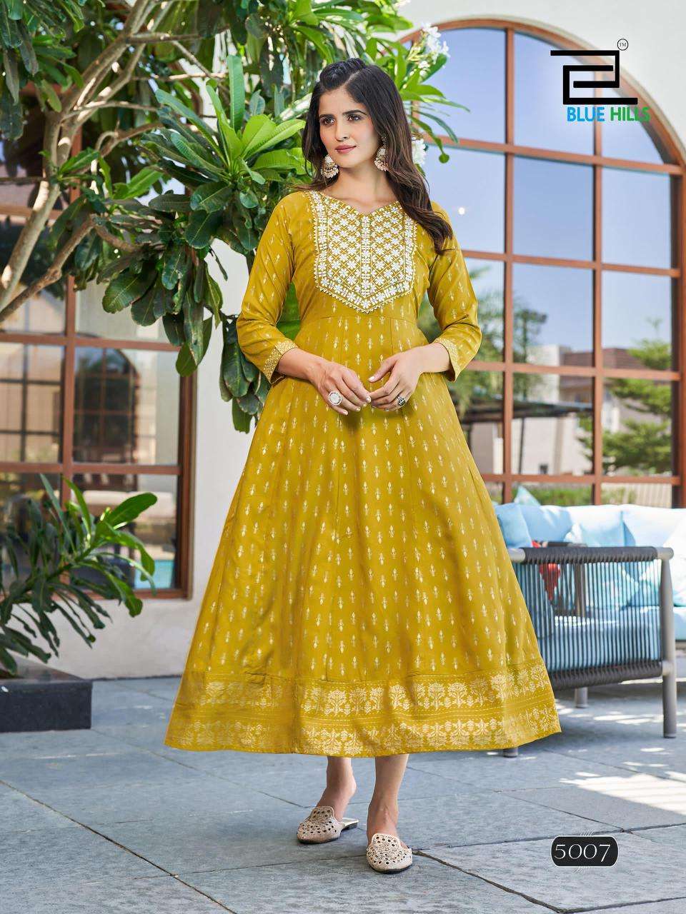 blue hills Walkway Vol 50  rayon elegant kurti with pant catalog