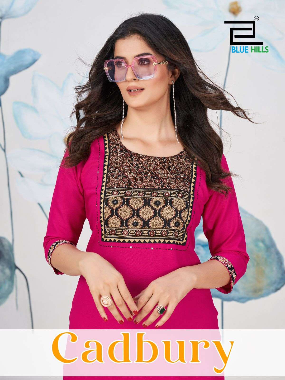 bluehills cadbury rayon attrective look kurti catalog