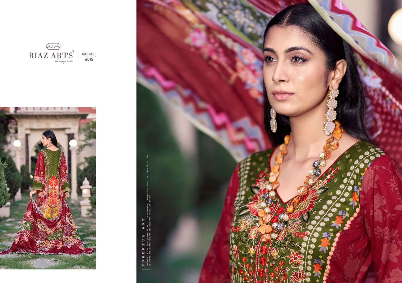 riaz arts guzarish  karachi lawn cotton exclusive print salwar suit catalog