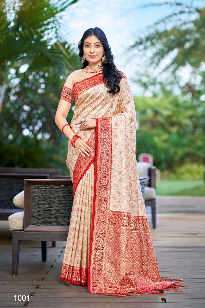 sangam prints bunawat ambika silk silk exclusive look saree catalog