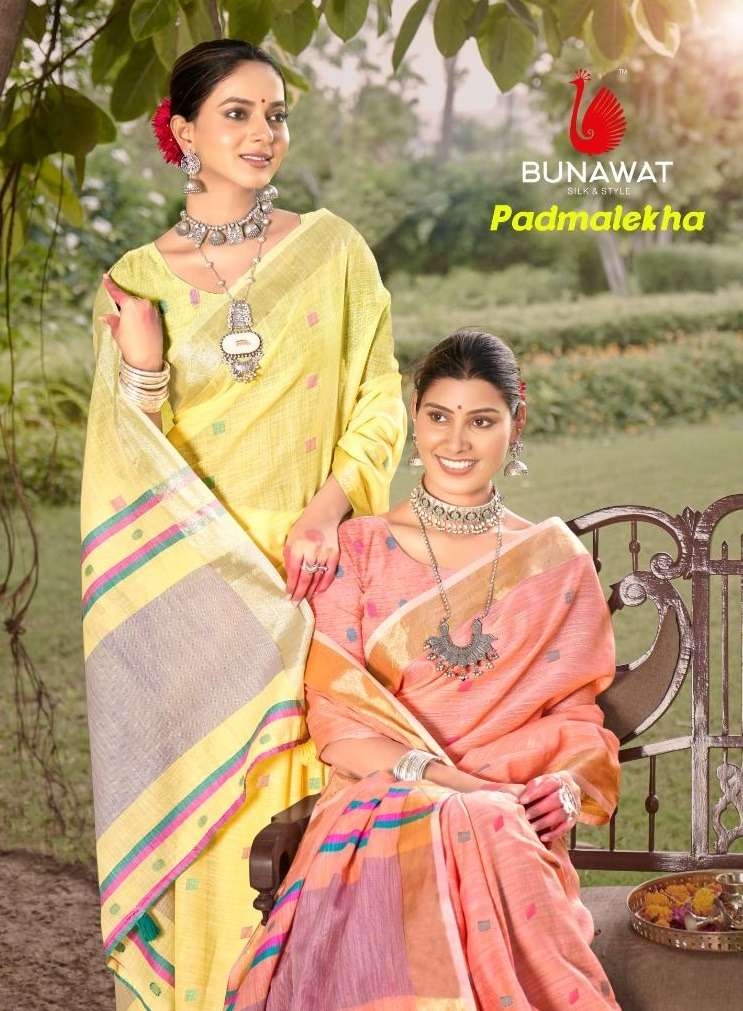 sangam prints bunawat Padmalekha cotton  exclusive look saree catalog