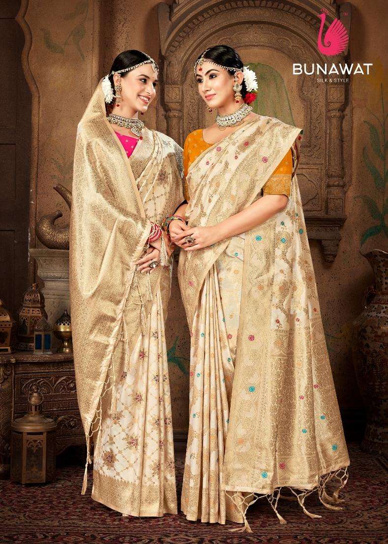 sangam prints bunawat pavitra silk exclusive look saree catalog