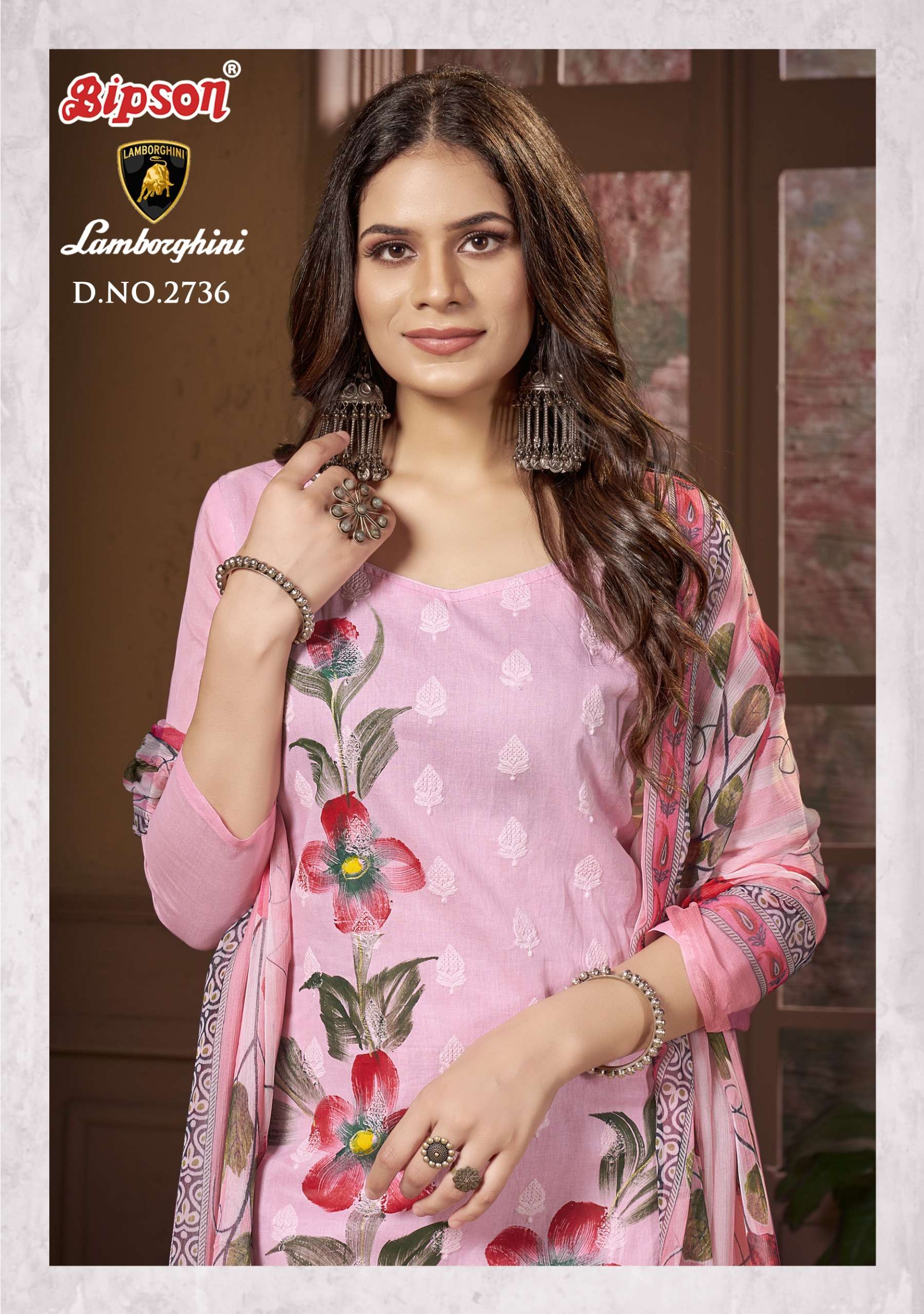 bipson lamborgini 2736 cotton regal look salwar suit catalog