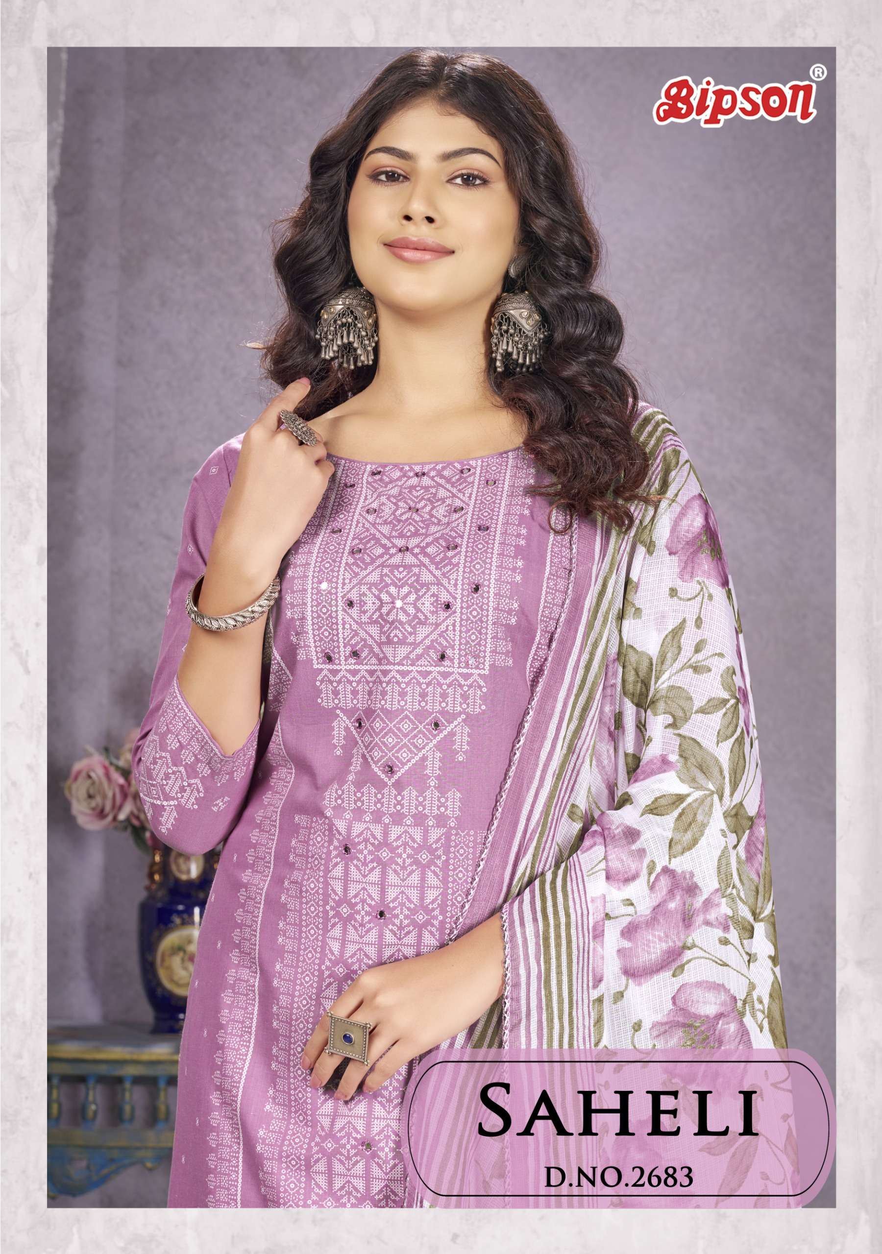 bipson saheli 2683 cotton exclusive print salwar suit catalog