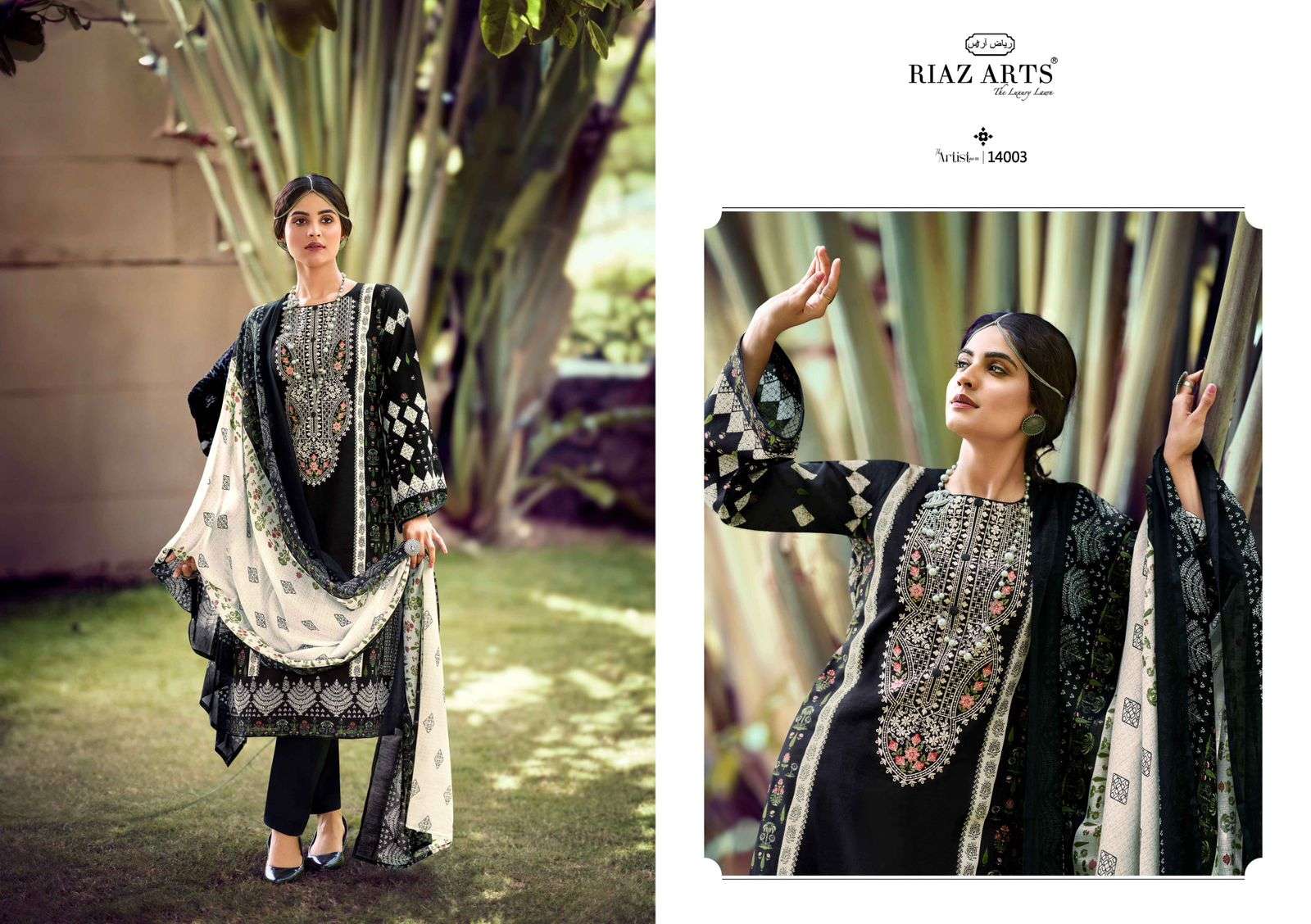 riaz arts the artist vol 3 karanchi lawan camric exclusive print salwar suit catalog