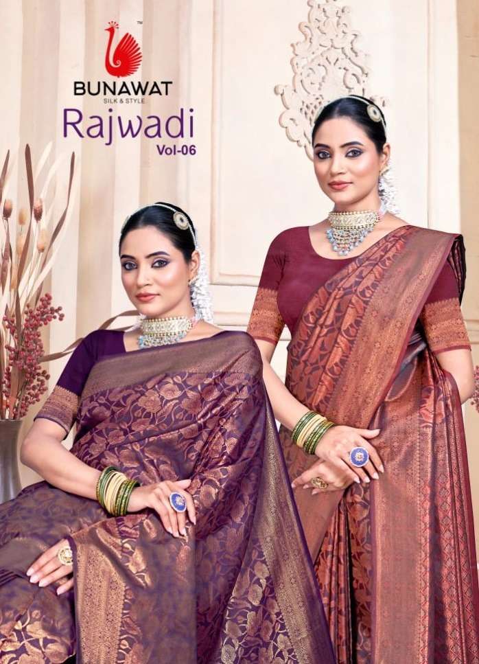 sangam prints Rajwadi Vol 09 banarsi silk attrective look saree catalog