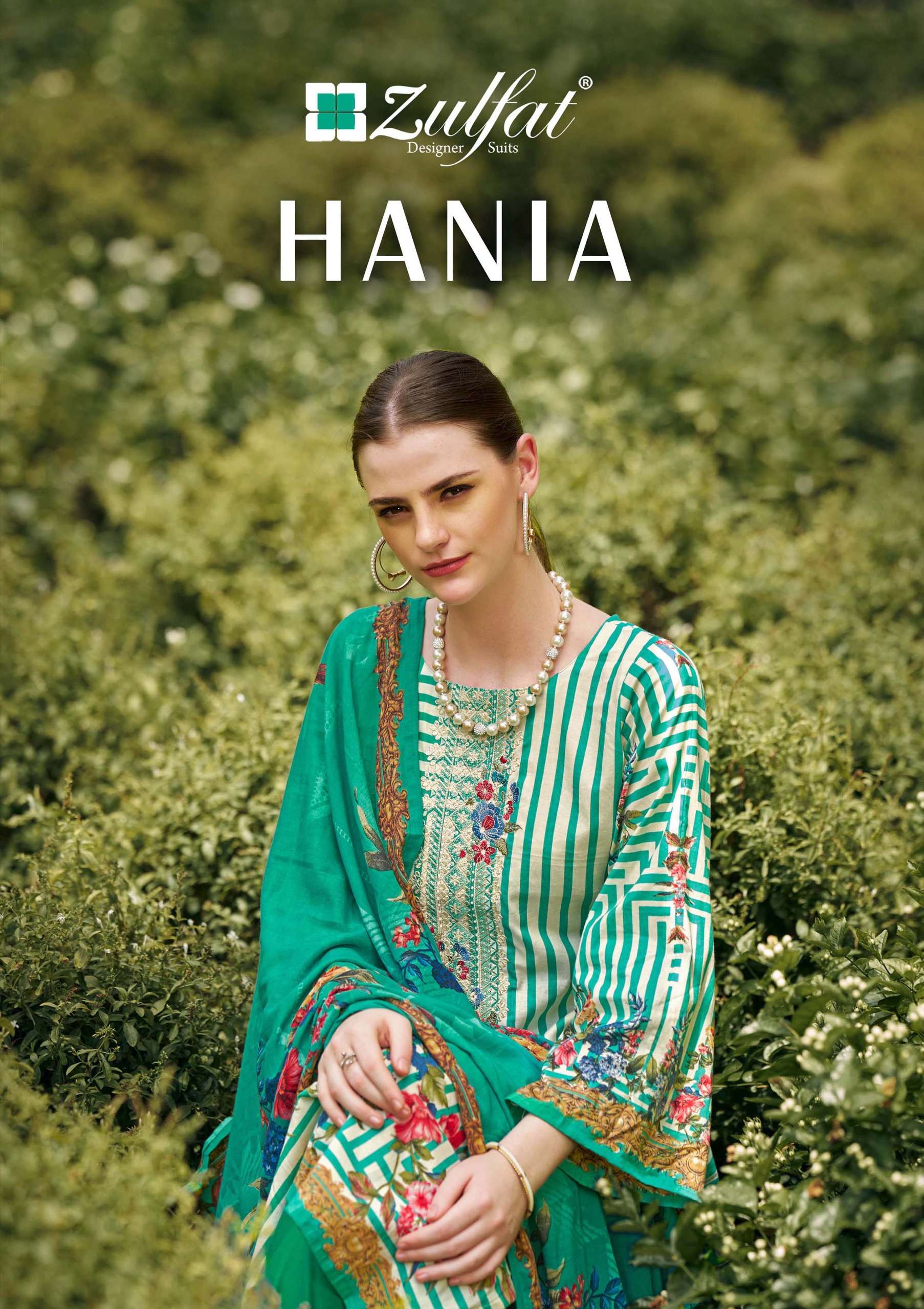 zulfat designer suits hania cotton exclusive look salwar suit catalog