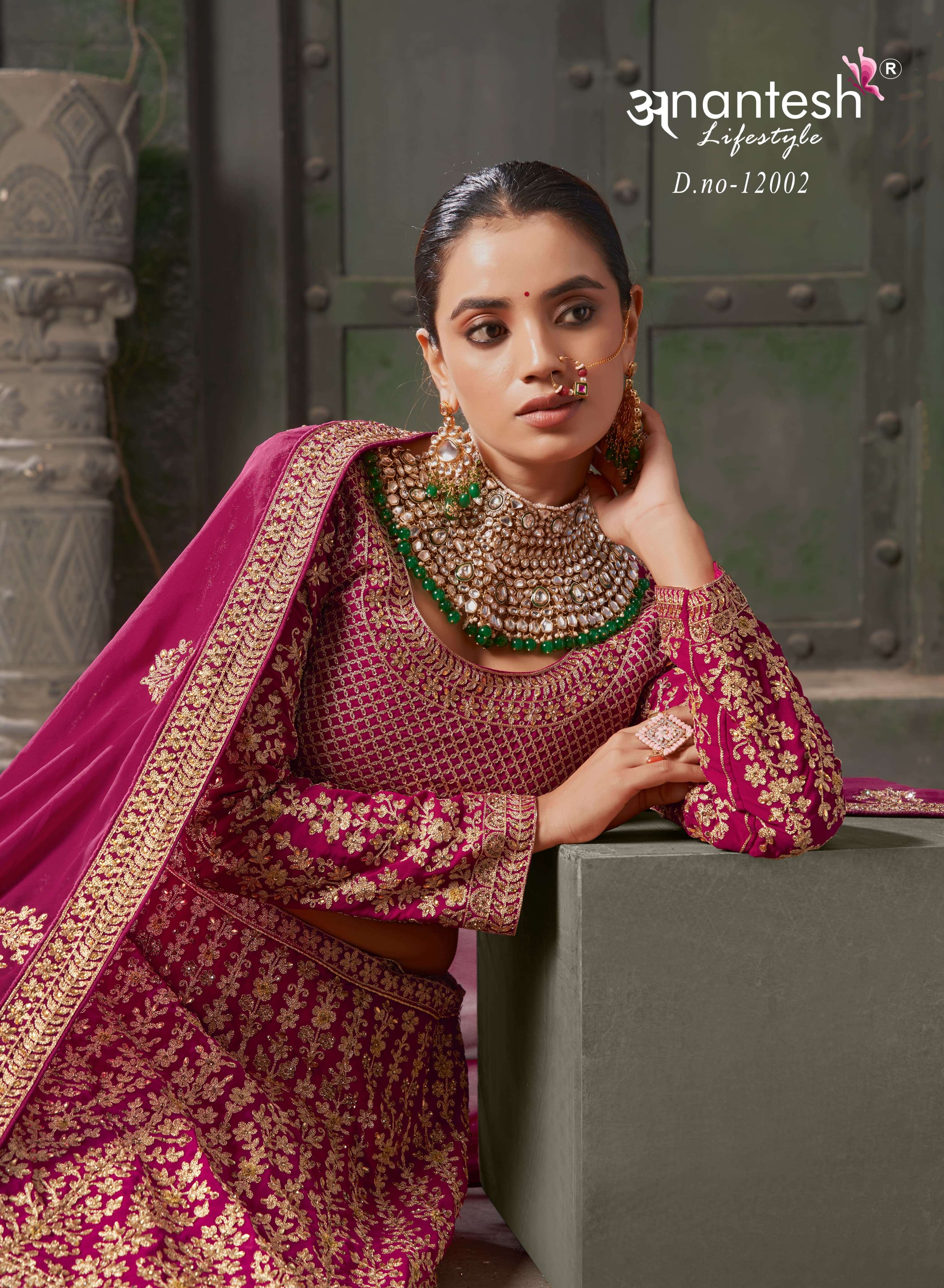 anantesh lifestyle nikaah the wedding vibes vol 1 premium georgatte regal look saree catalog