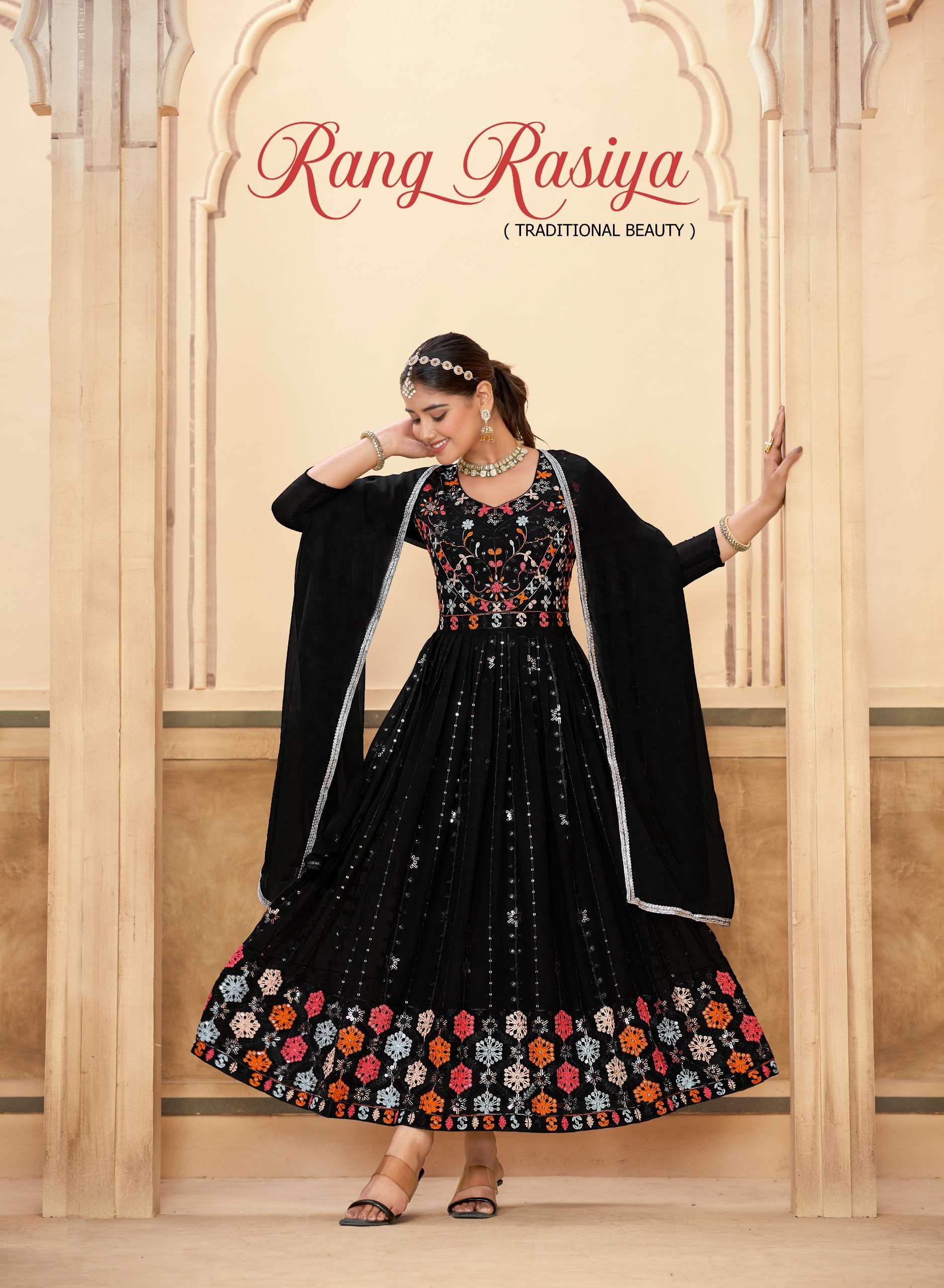 banwery fashion rang rasiya  foux georgatte beautiful look gown with dupatta  catalog