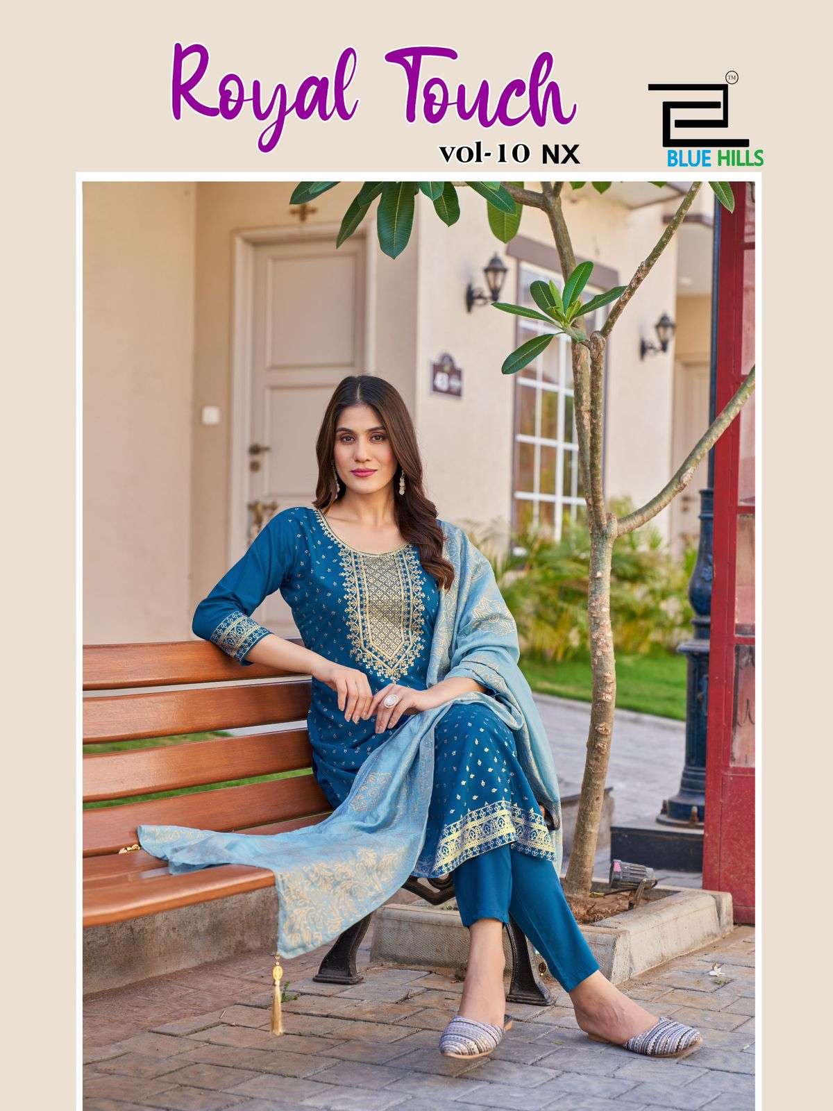 bluehills Royal Touch Vol 10 NX rayon attrective look kurti pant with dupatta catalog