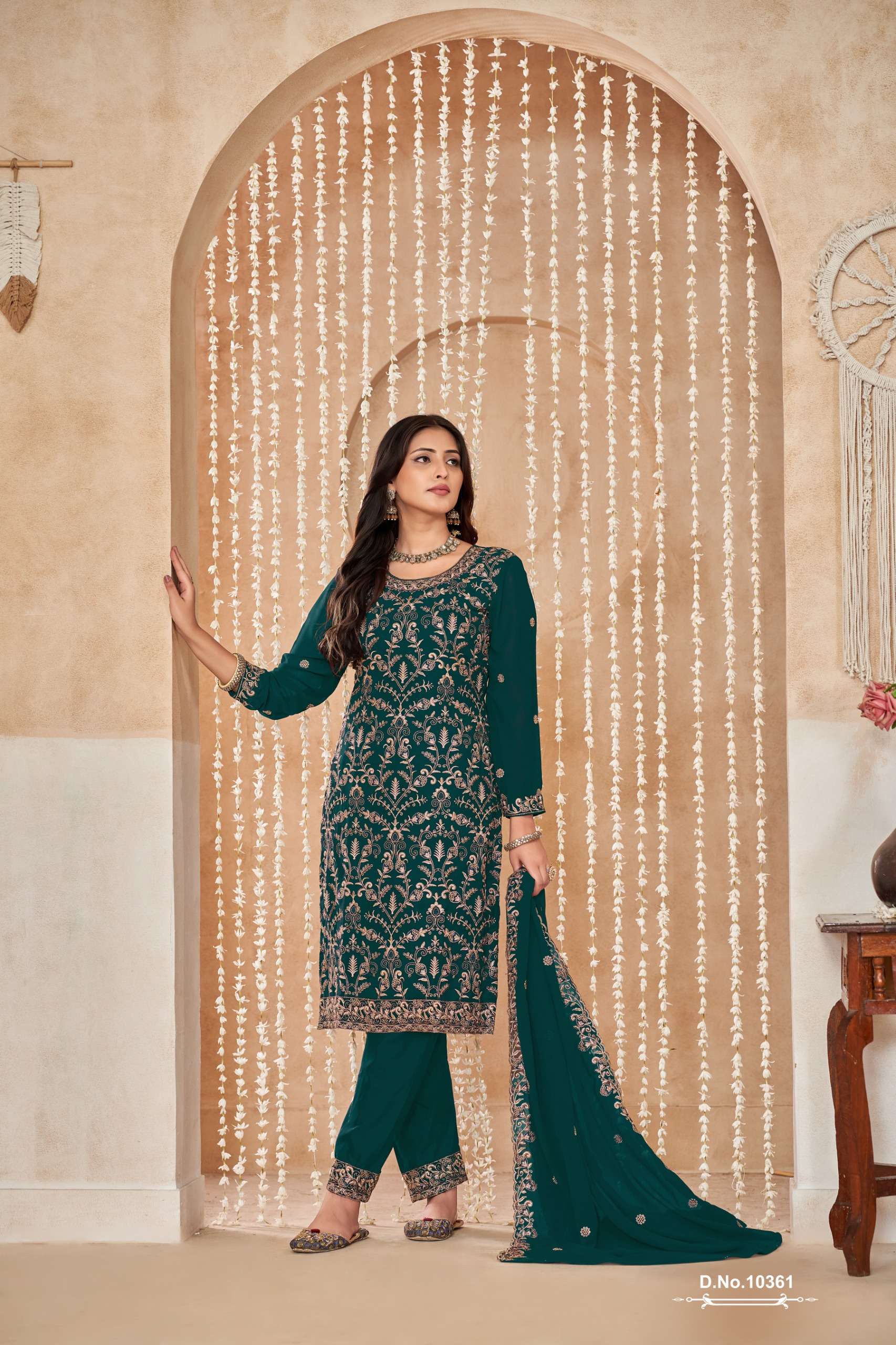 dani anjubaa vol 36 fox georgatte elegant look salwar suit catalog