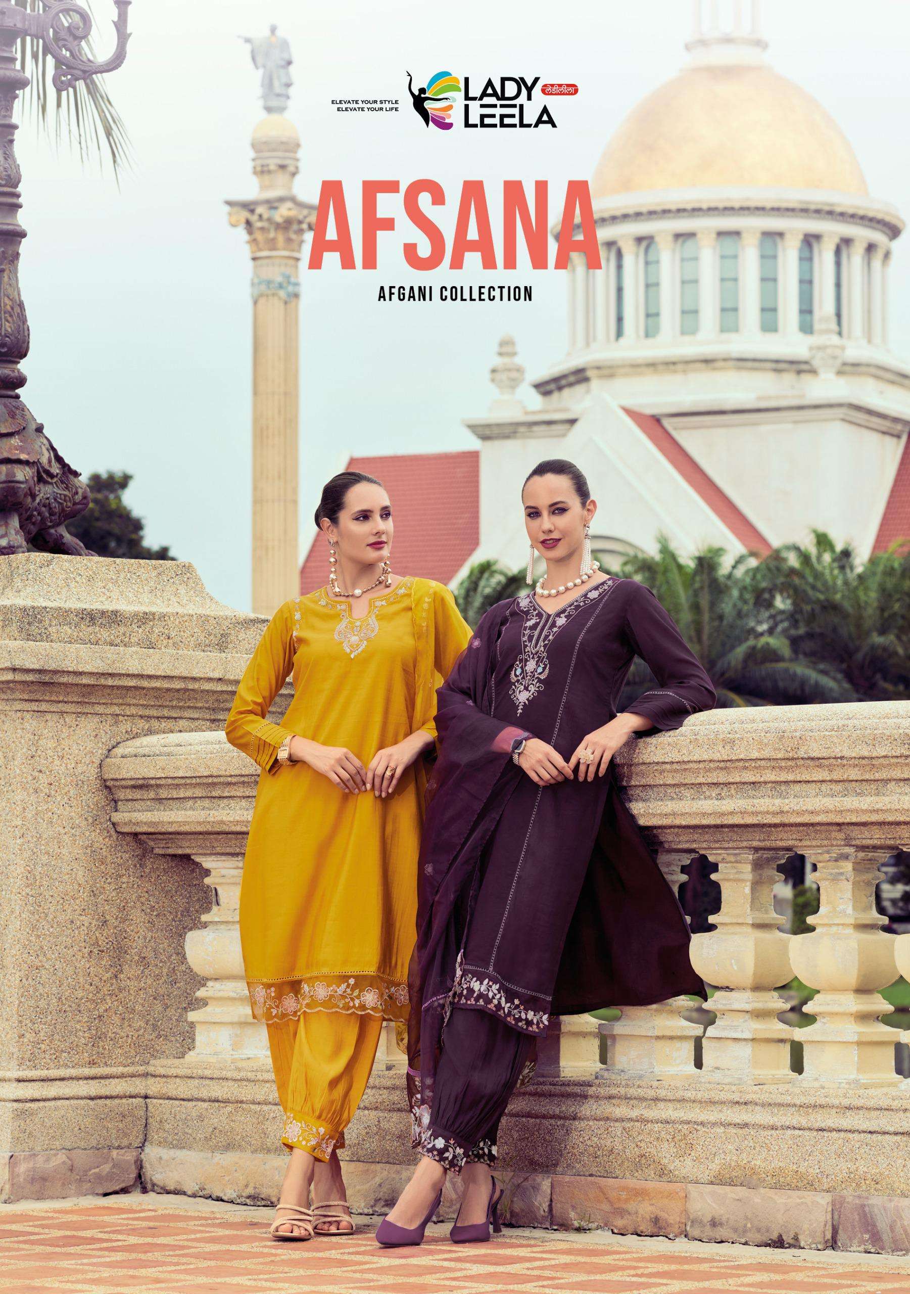 lady leela afsana viscose silk georgeous look top bottom with duaptta catalog