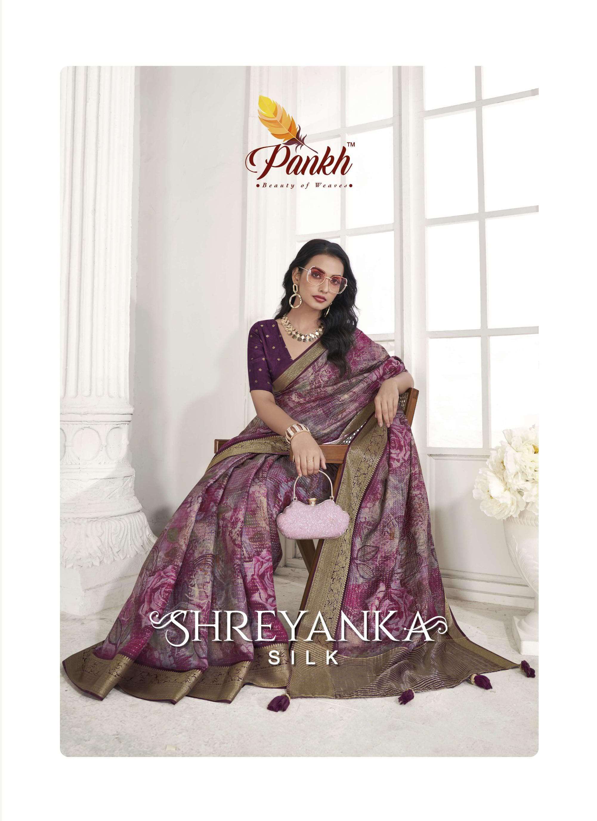 pankh shreyannka silk elegant look saree catalog