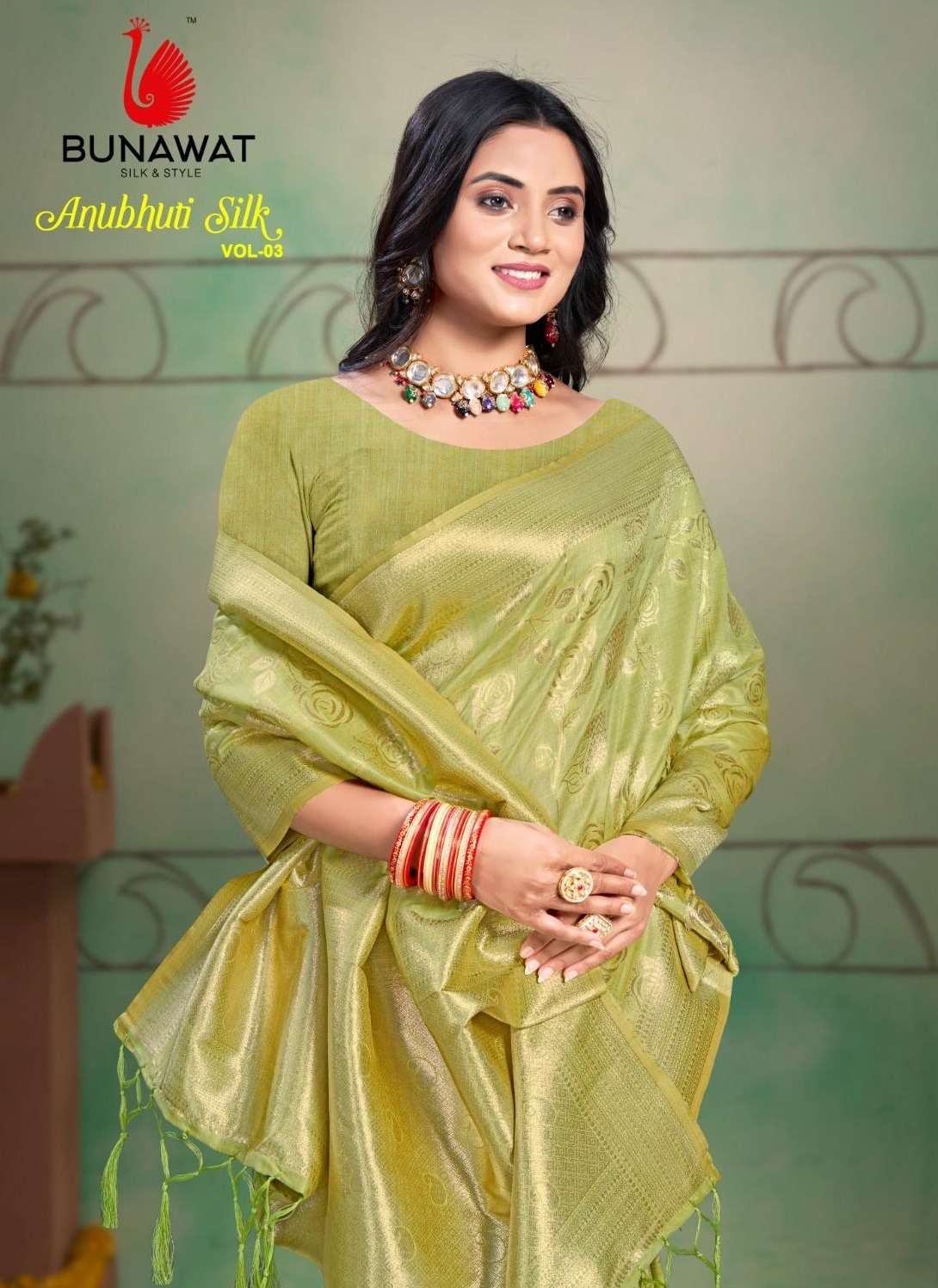 sanam print bunawat Anubhuti Silk VOL 03 silk regal look saree catalog