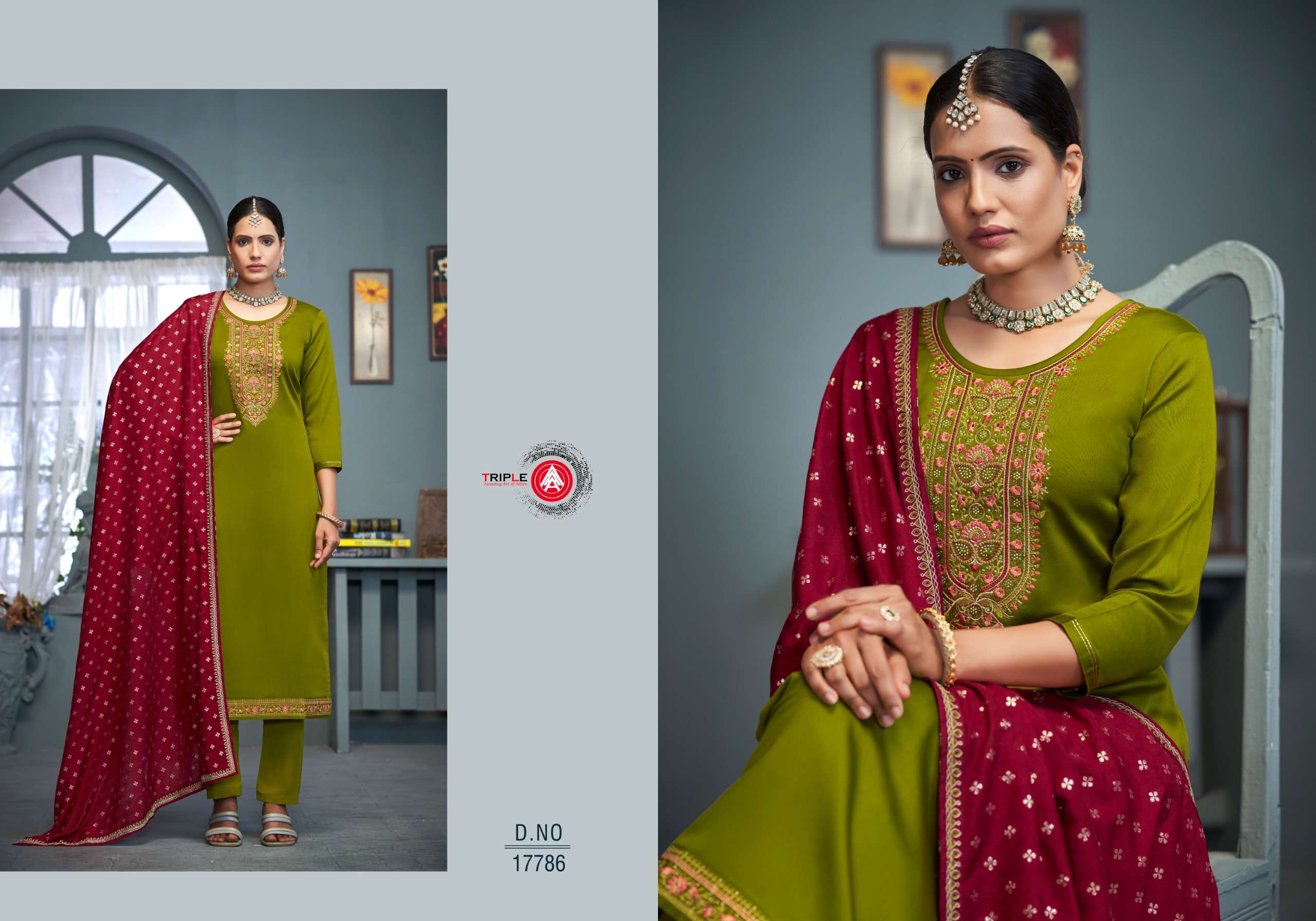 triple aaa herisa pure jam cotton attrective look salwar suit catalog