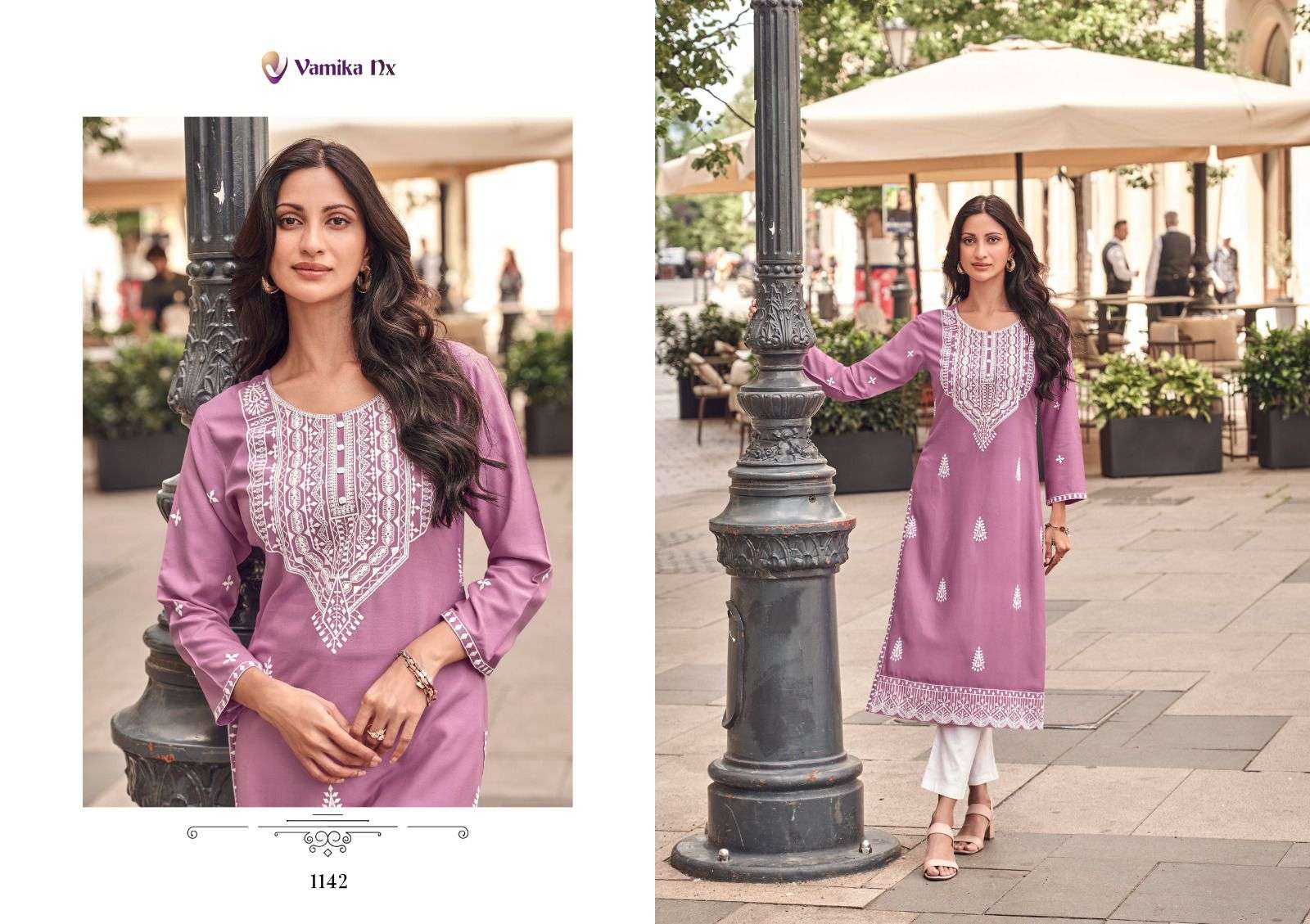 vamika tm rooh vol 8 d no 1142 to 1147 rayon viscose exclusive look top bottom with dupatta catalog