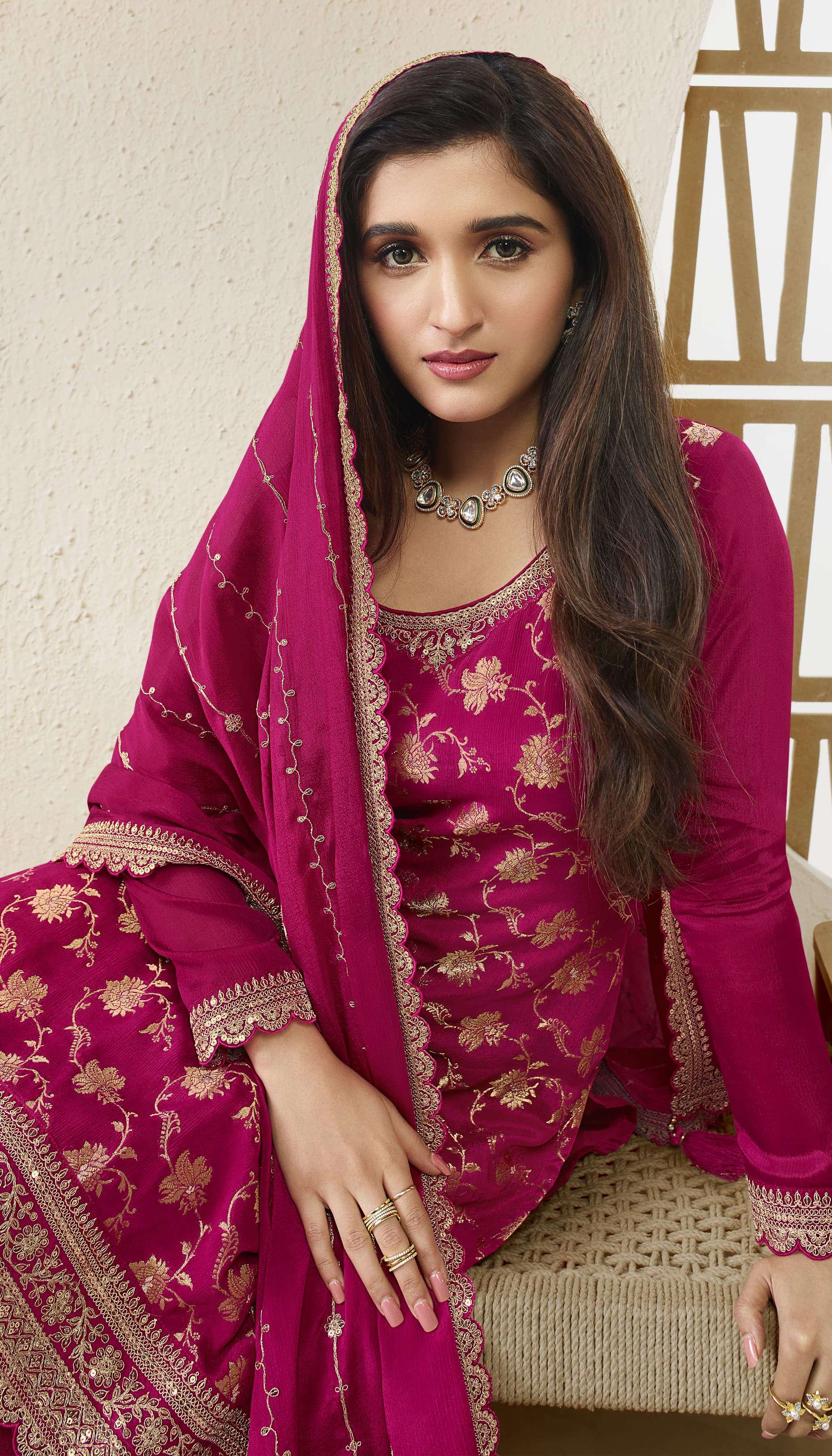 vinay fashion kuleesh karva chinnon embroidered jequard gorgeous look salwar suit catalog