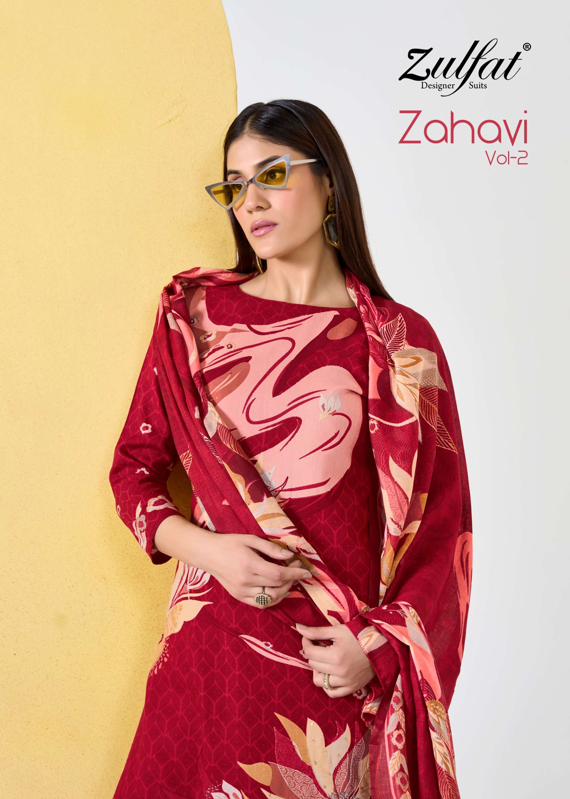 zulfat designer suits zahavi vol 2 viscose exclusive look salwar suit catalog