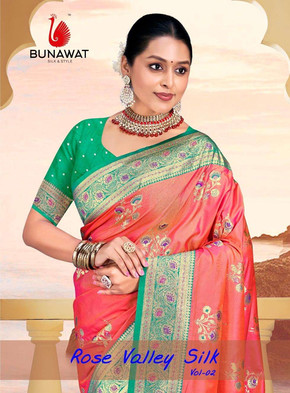 sangam prints bunawat Rose Valley SIlk 02 silk exclusive look saree catalog