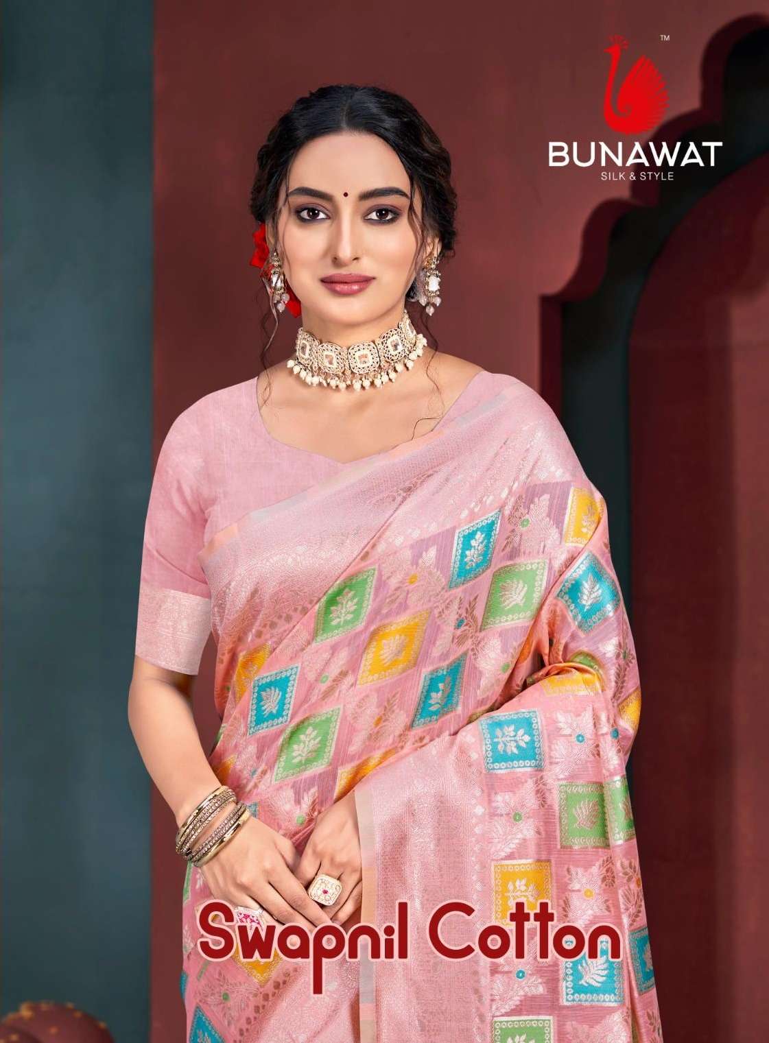 sangam prints bunawat Swapnil Cotton cotton silk attrective look saree catalog