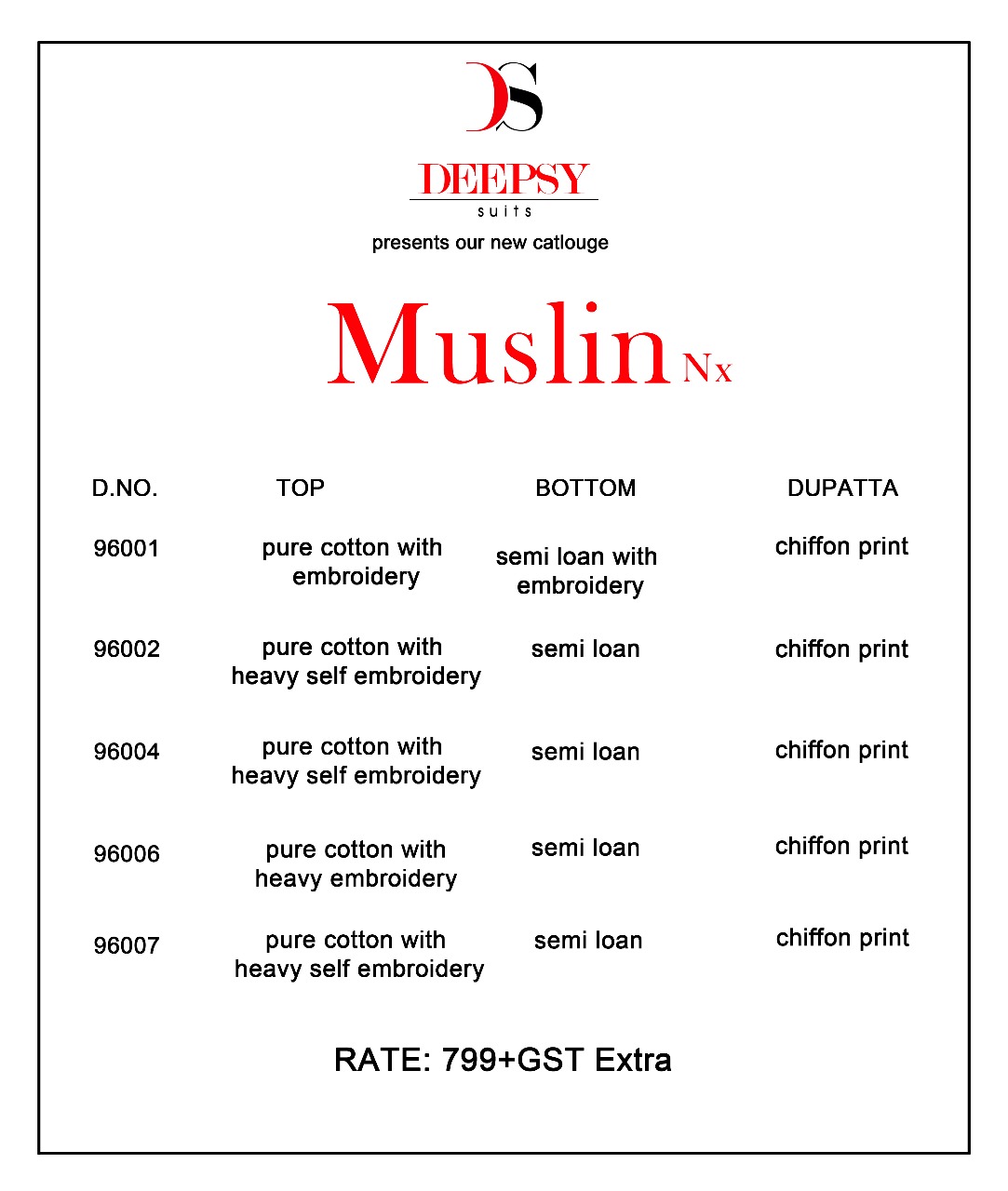 Deepsy suits muslin Nx Salwar Kameez collection