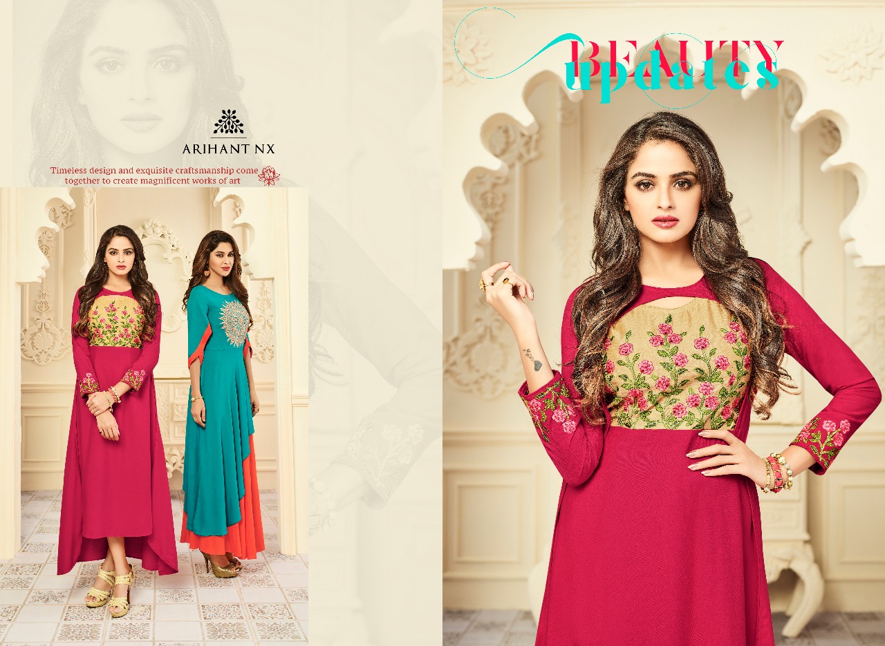 Arihant NX presenting floral vol 2 designer stylish collection of kurtis