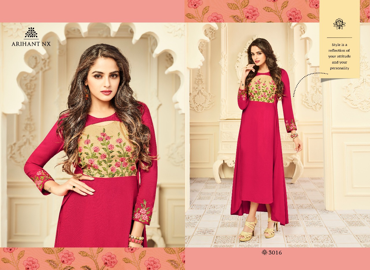 Arihant NX presenting floral vol 2 designer stylish collection of kurtis