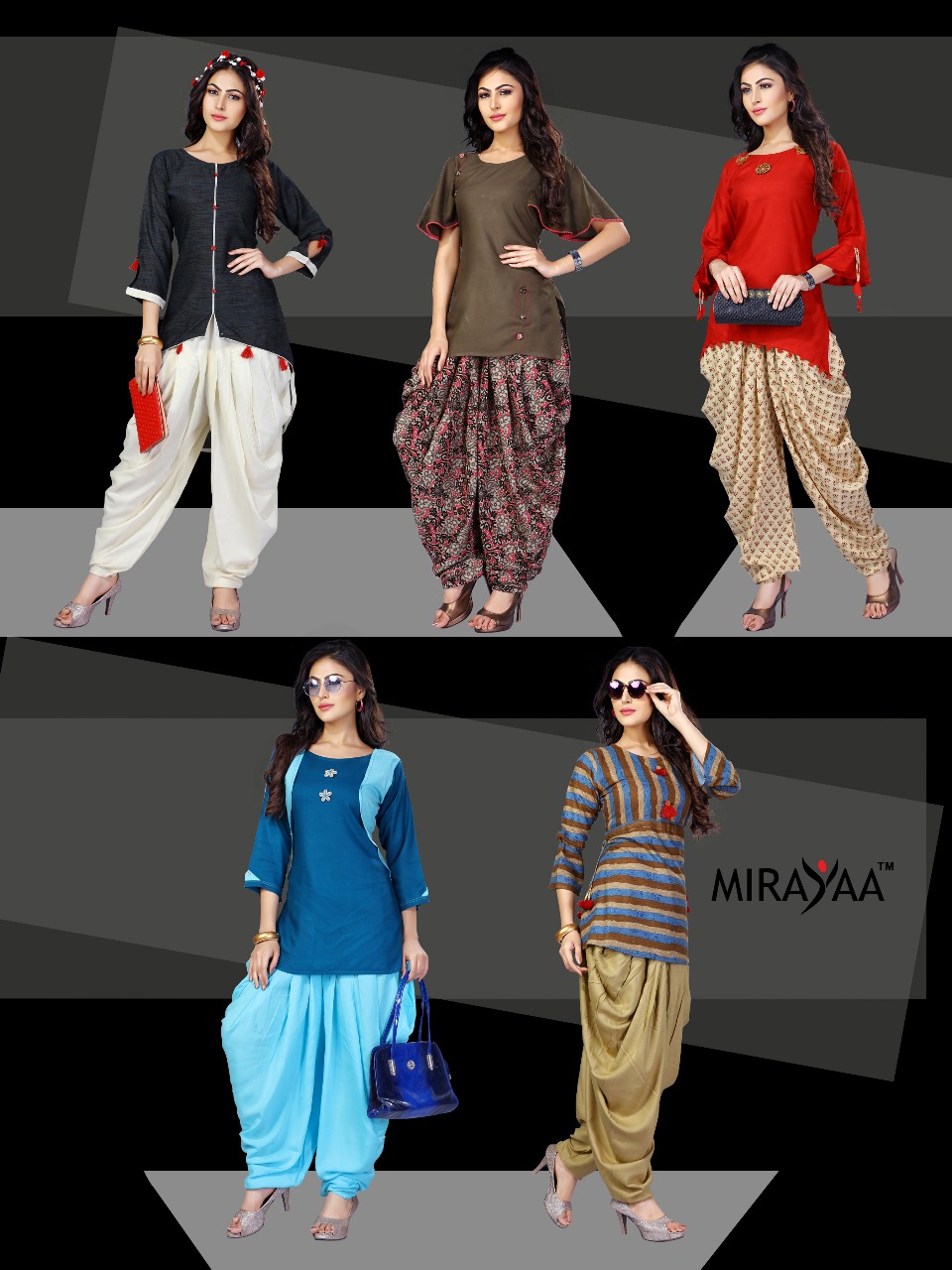 Mirayaa presents femina fancy wear Kurti with patiyala