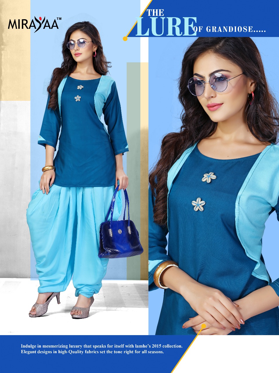 Mirayaa presents femina fancy wear Kurti with patiyala