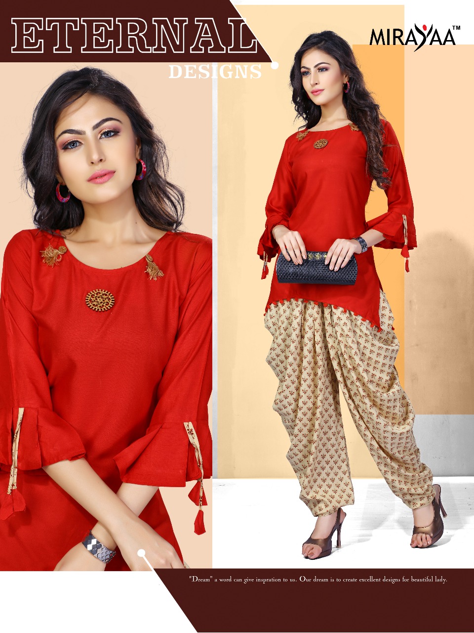 Mirayaa presents femina fancy wear Kurti with patiyala