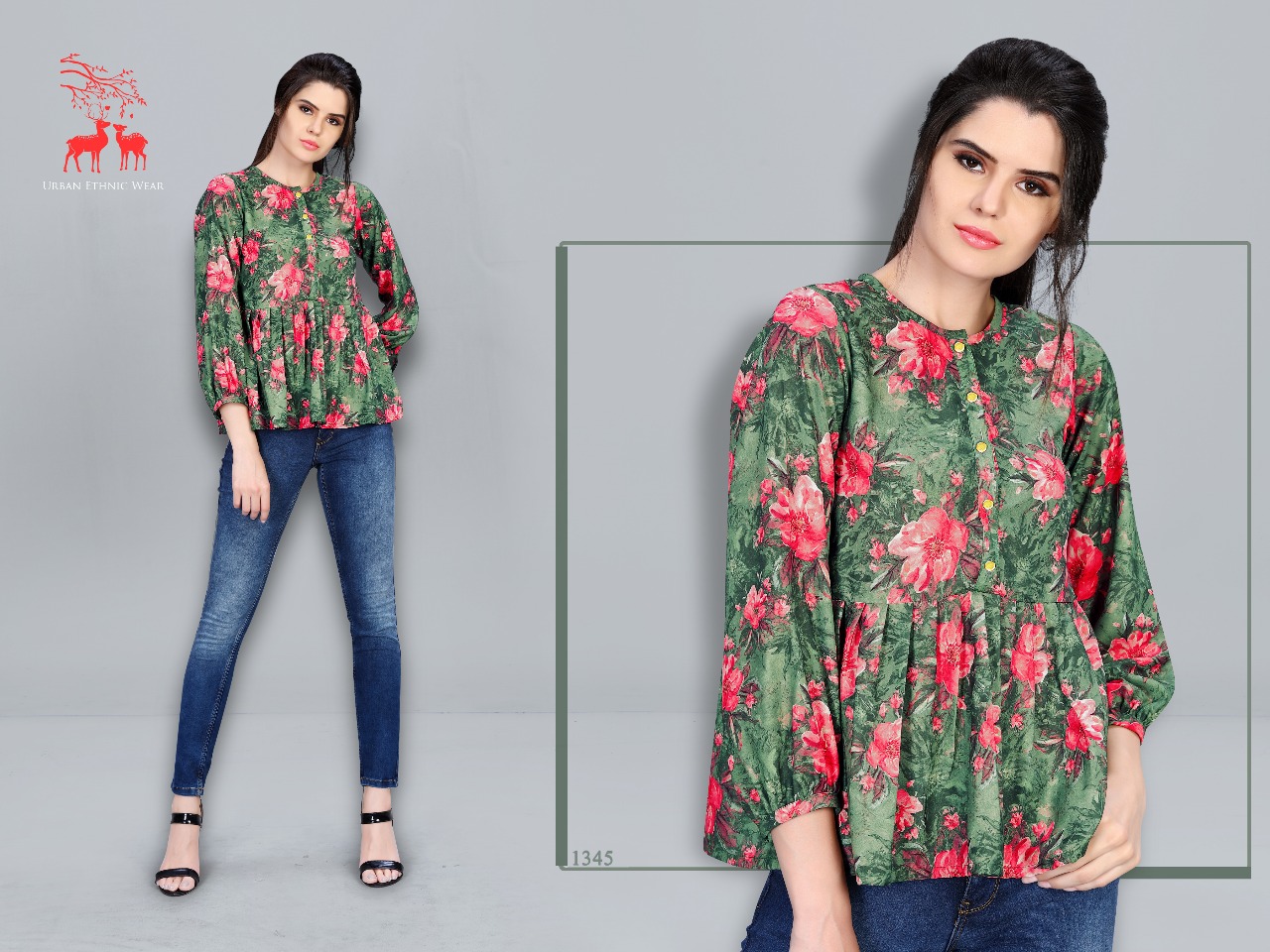 Mrigya presents stella western top new style kurtis