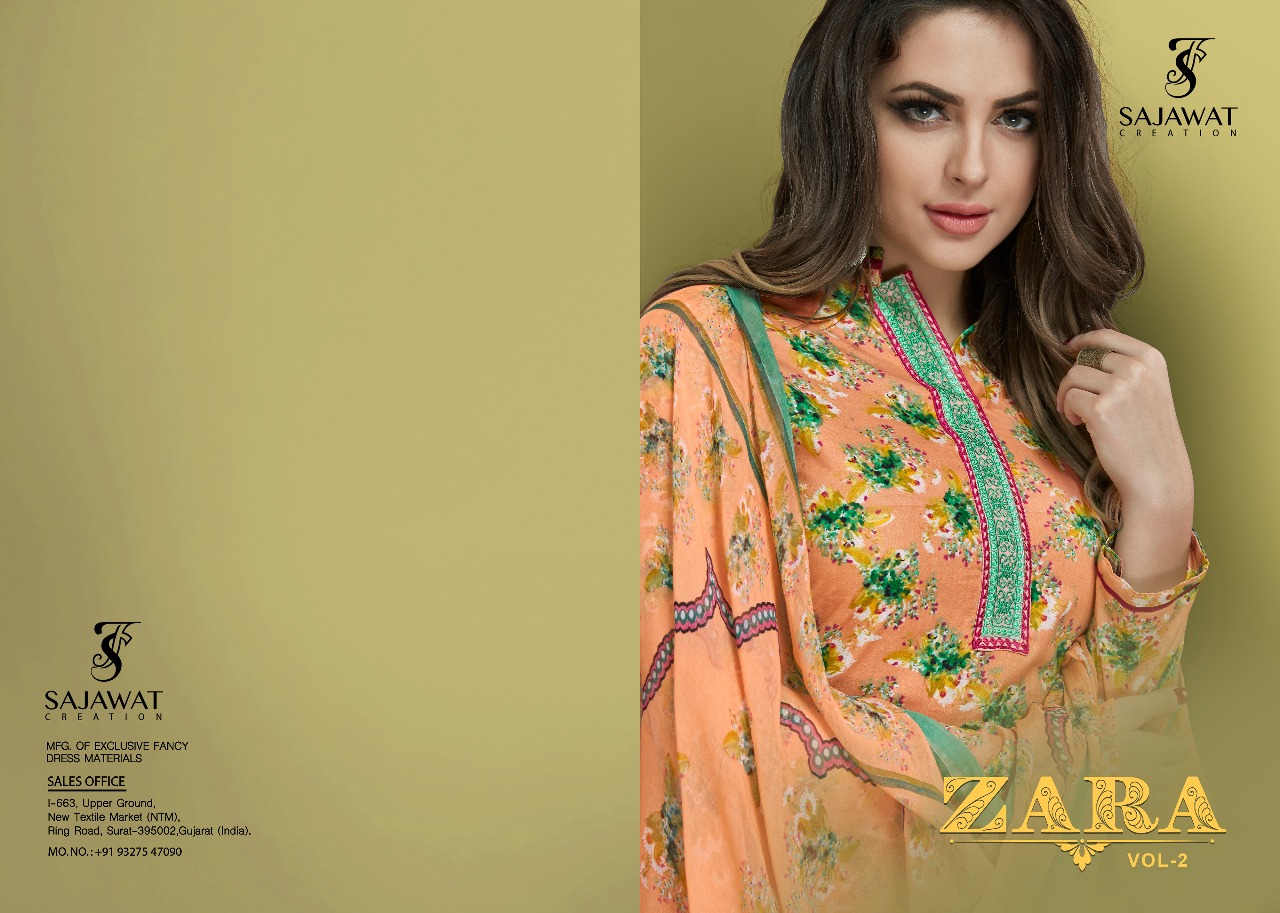 Sajawat creation presents zara vol 2 casual collection of salwar kameez