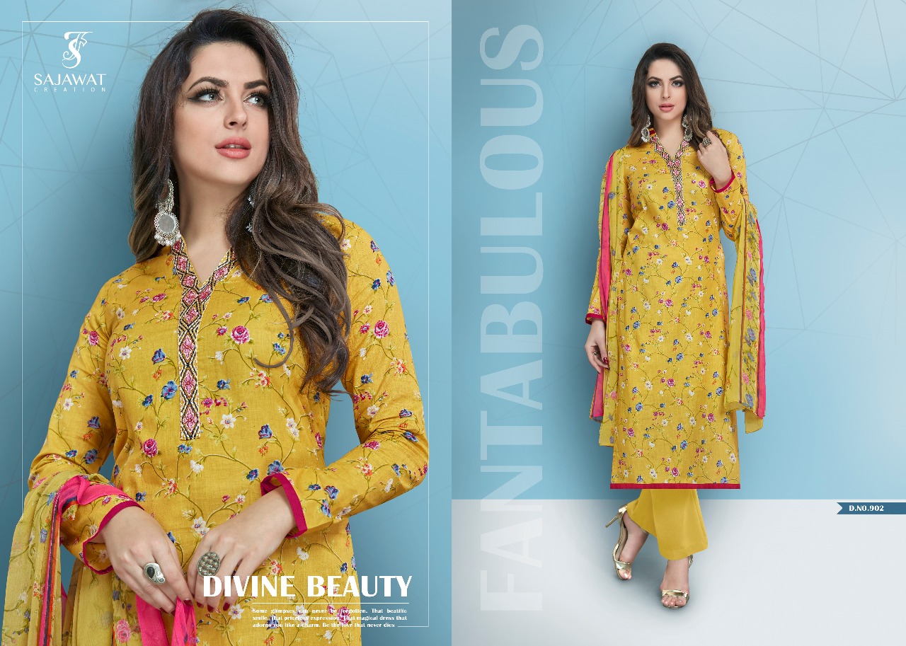 Sajawat creation presents zara vol 2 casual collection of salwar kameez