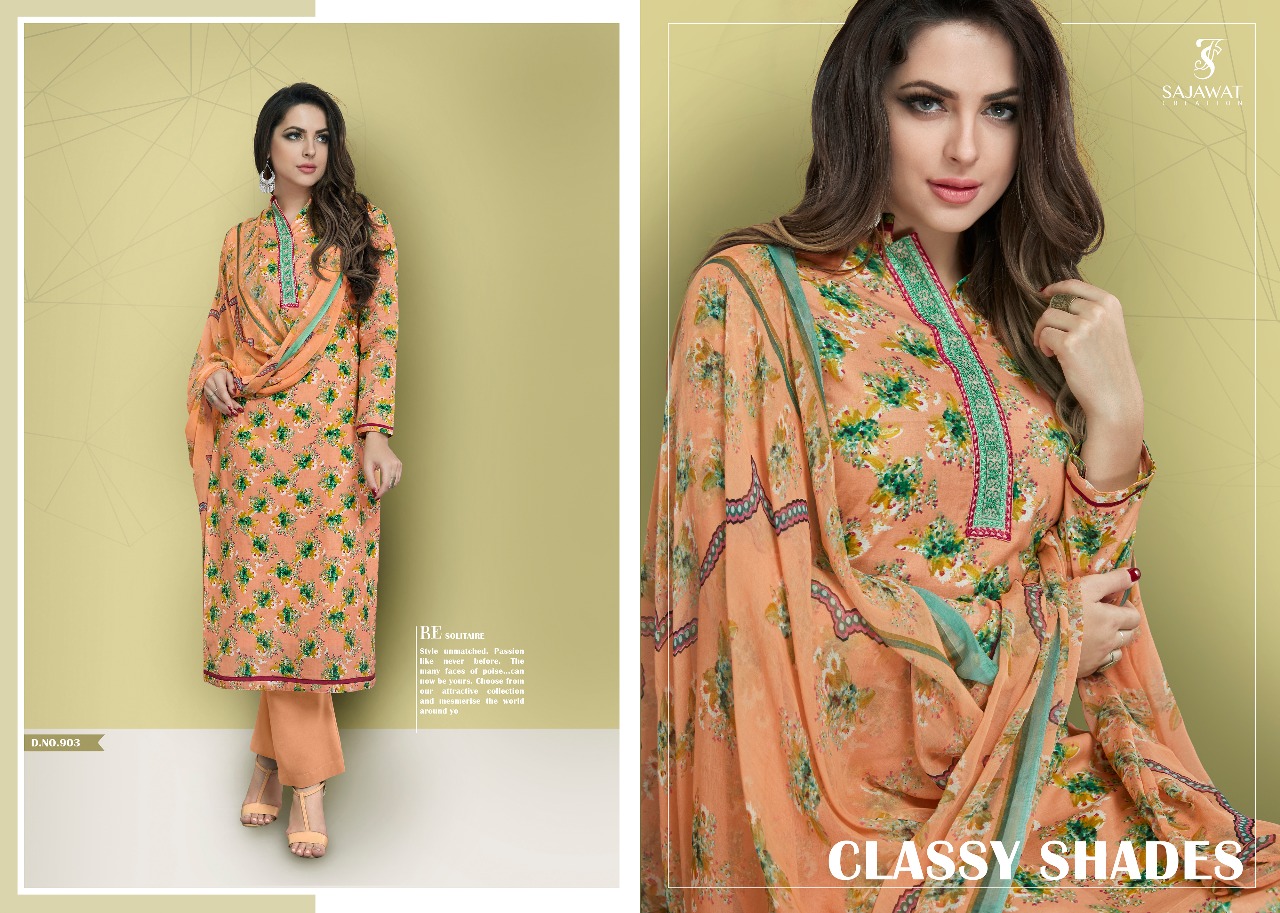 Sajawat creation presents zara vol 2 casual collection of salwar kameez