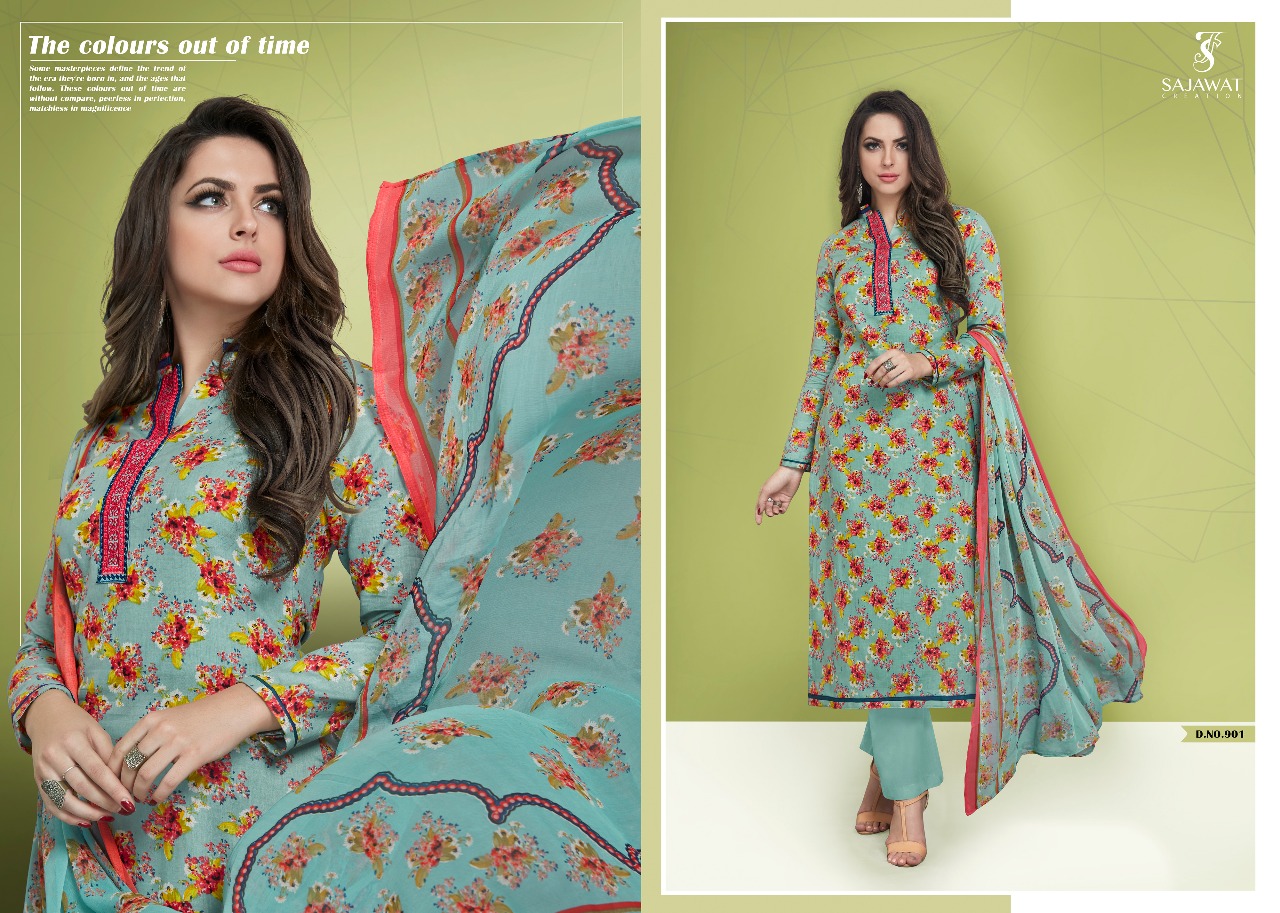 Sajawat creation presents zara vol 2 casual collection of salwar kameez