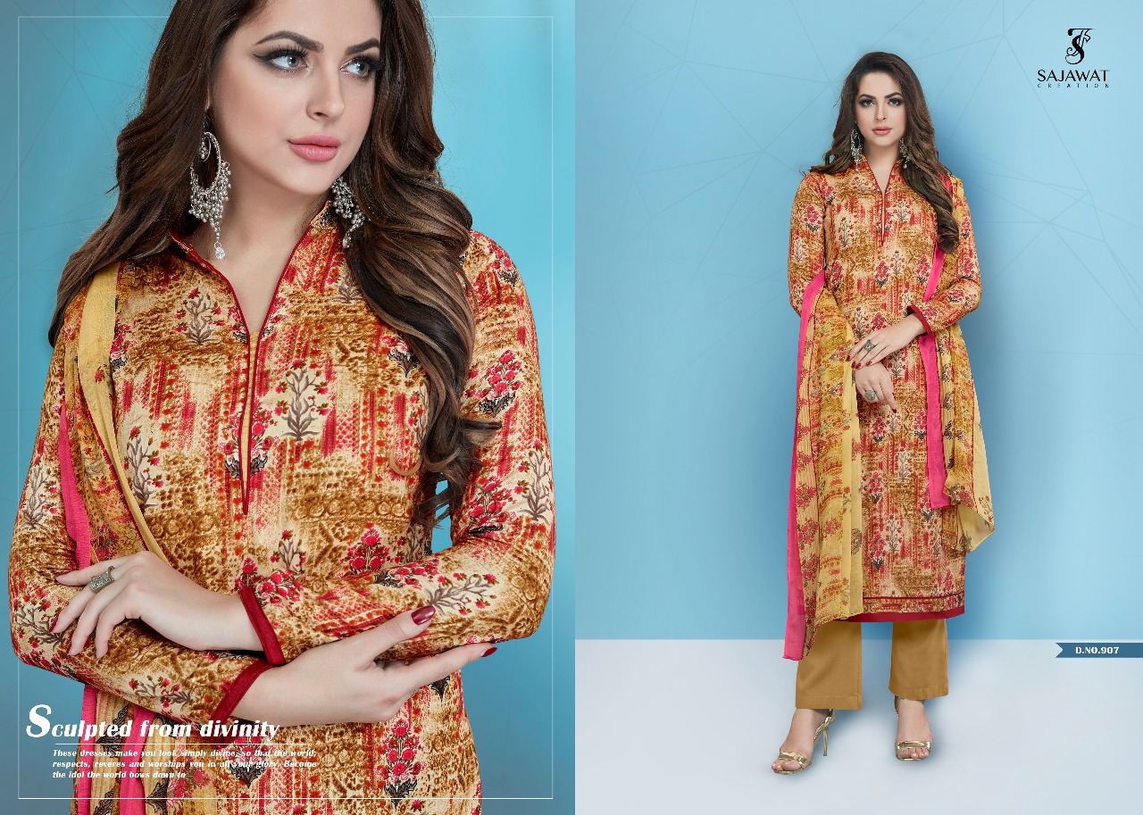 Sajawat creation presents zara vol 2 casual collection of salwar kameez