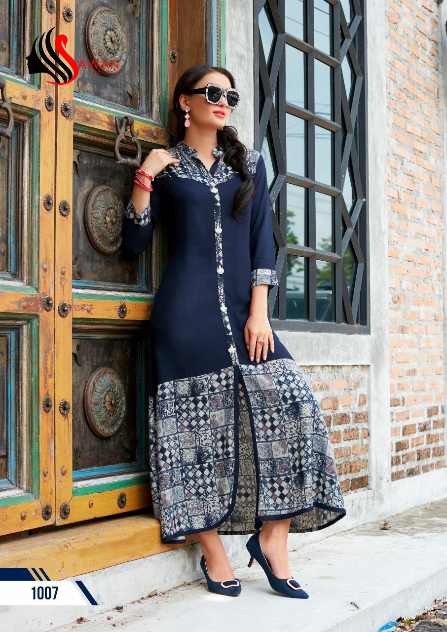 Sawan creation presents fiza vol 1 fancy kurtis collection ready to wear