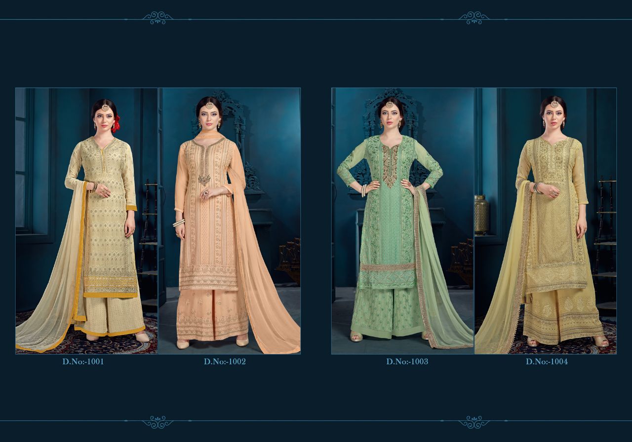 Shraddha designer presents aarushi sarara collection of salwar kameez