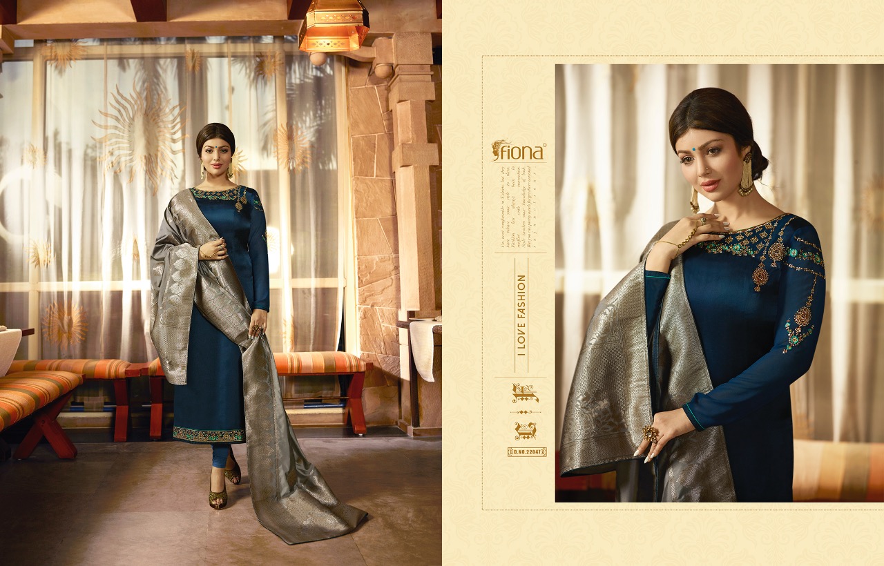 Fiona presents ayesha jacquard dupptta vol 2 beautiful Ethnic wear collection of salwar kameez