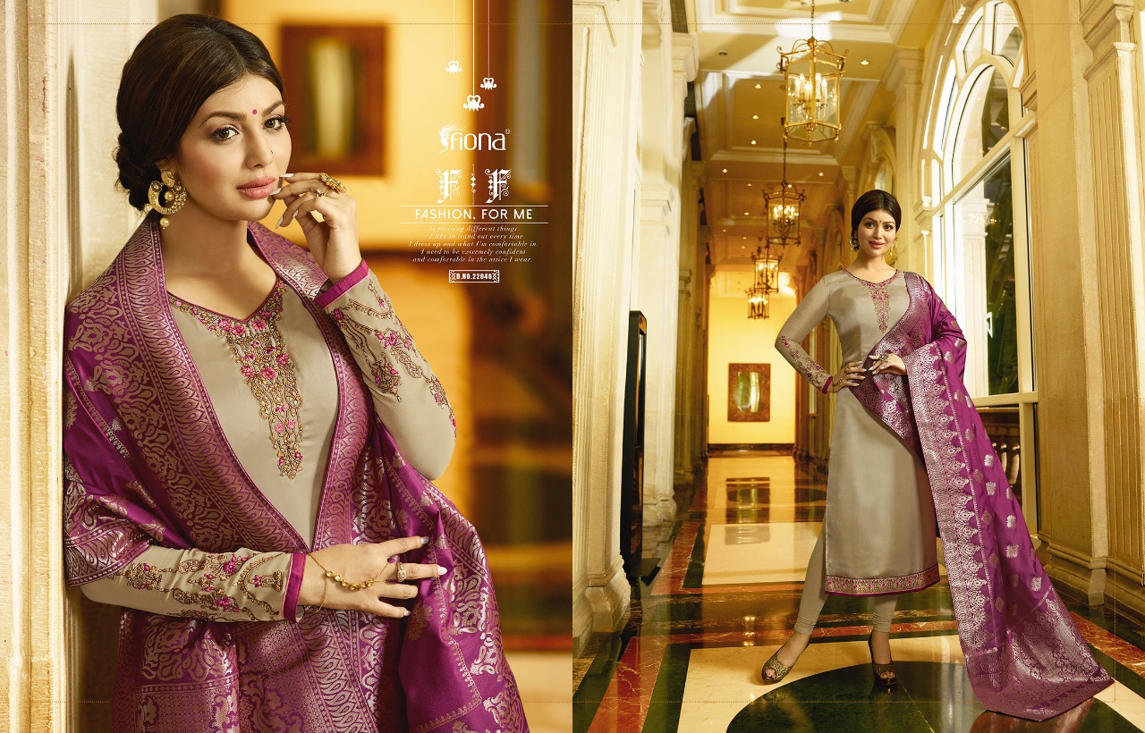 Fiona presents ayesha jacquard dupptta vol 2 beautiful Ethnic wear collection of salwar kameez