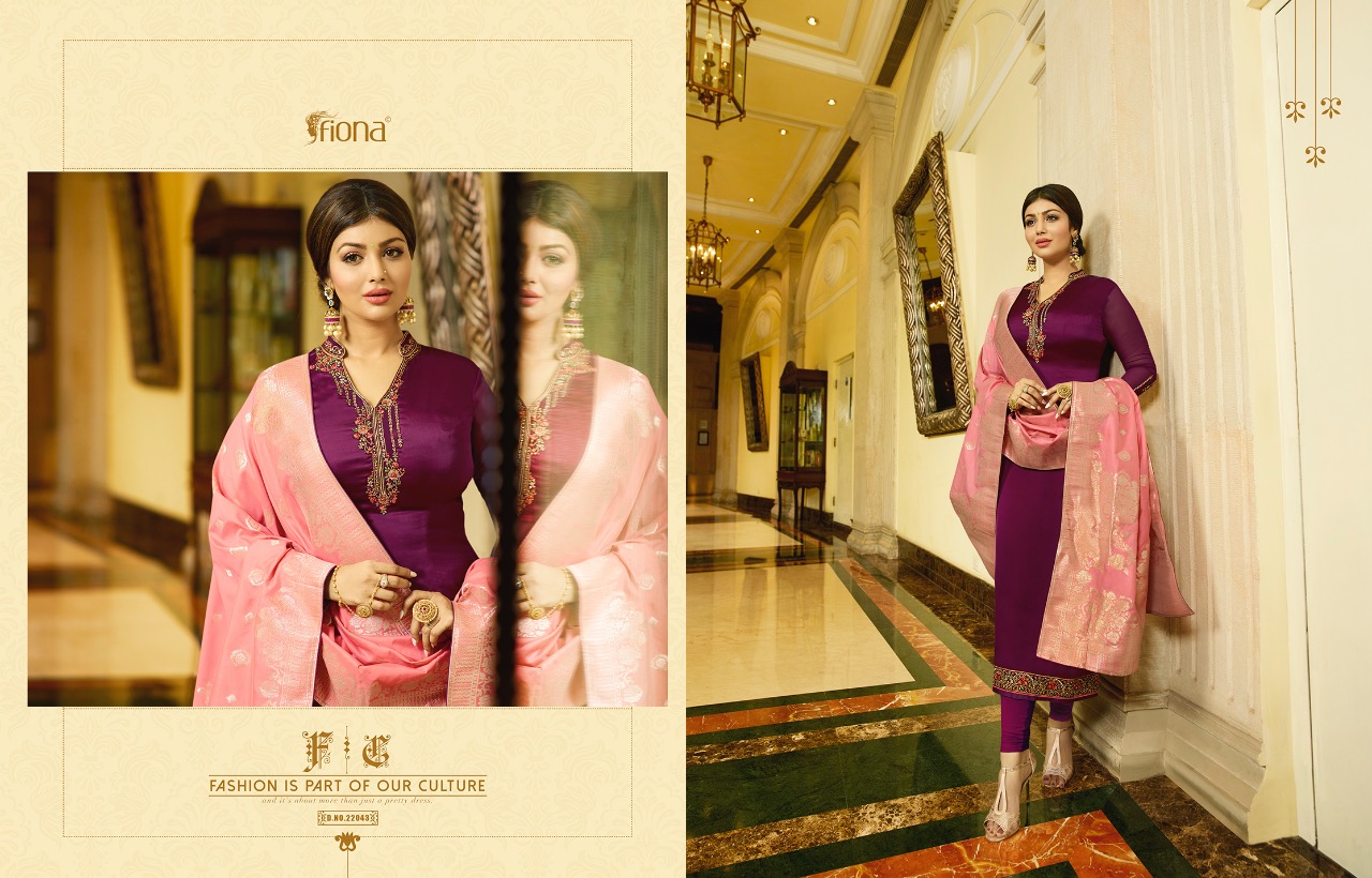 Fiona presents ayesha jacquard dupptta vol 2 beautiful Ethnic wear collection of salwar kameez