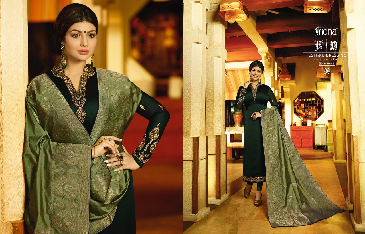 Fiona presents ayesha jacquard dupptta vol 2 beautiful Ethnic wear collection of salwar kameez