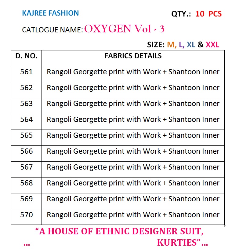 Kajree fashion launch oxygen vol 3 casual style kurtis concept