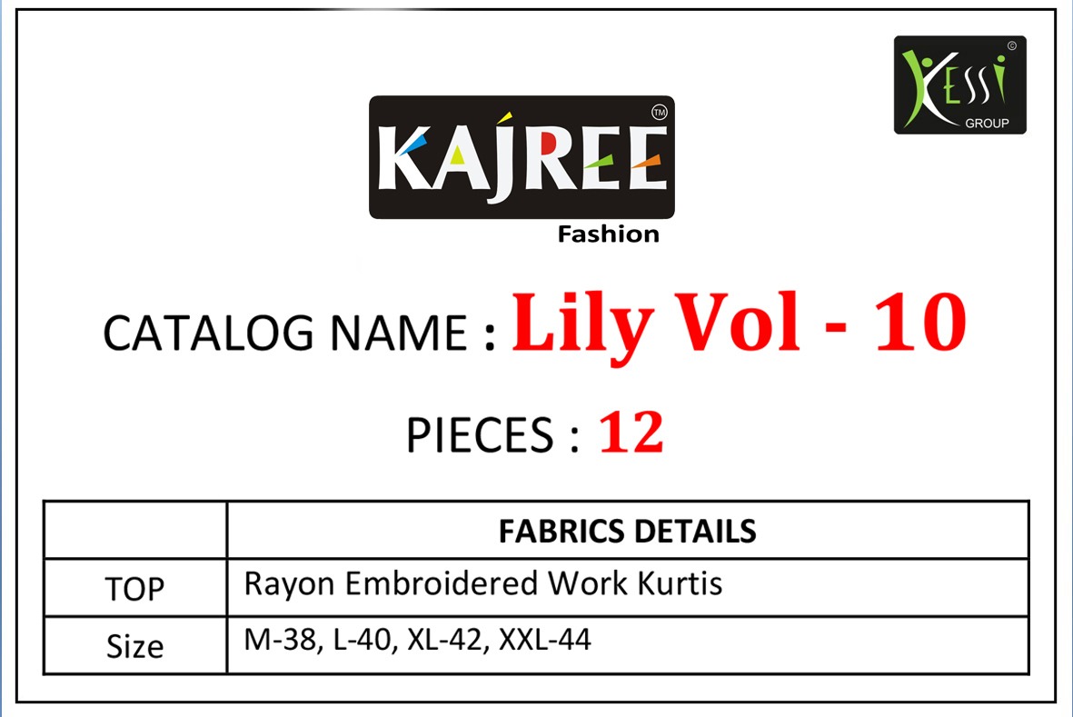 Kajree fashion presents lily vol 10 Casual running wear beautiful kurtis concept