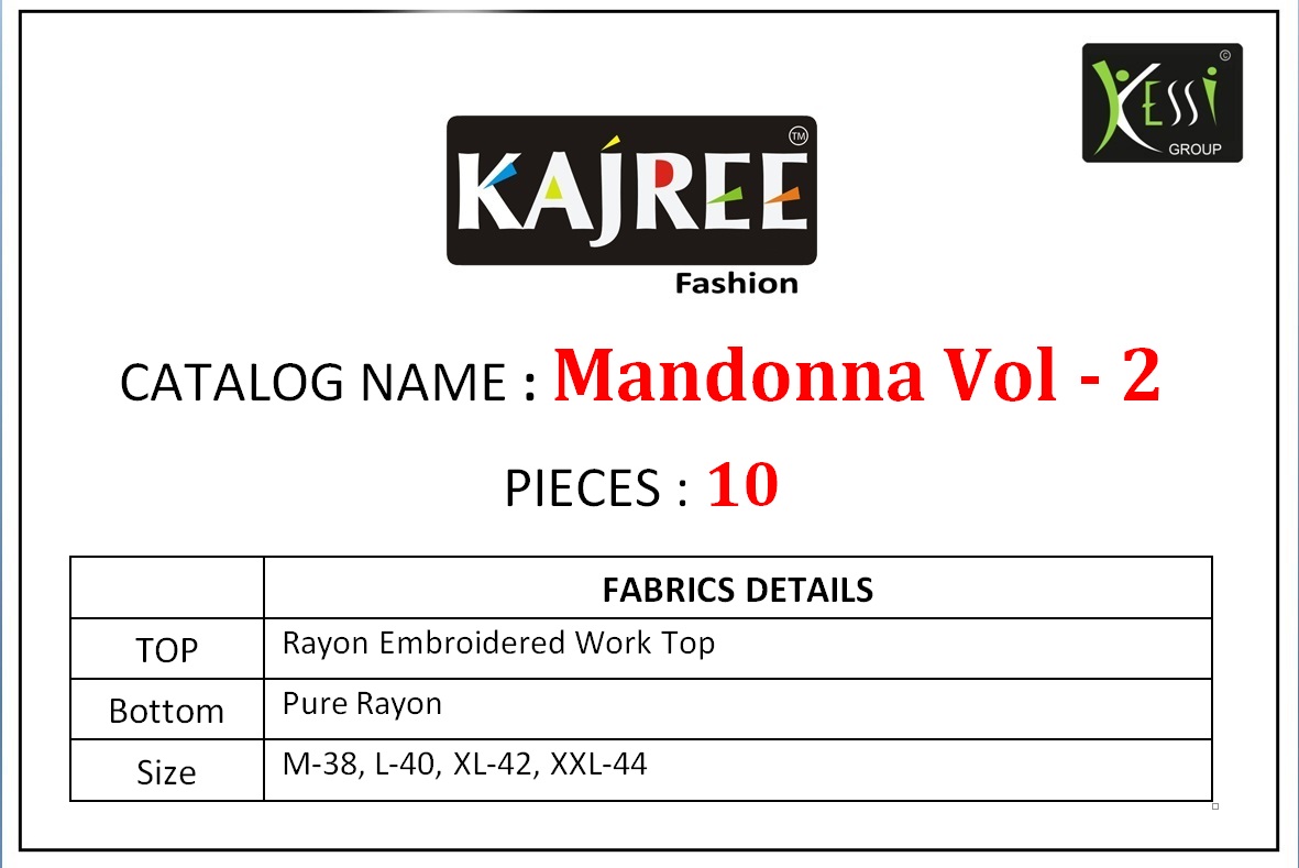 Kajree fashion presents mandonna vol 2 casual ready to wear kurtis collection