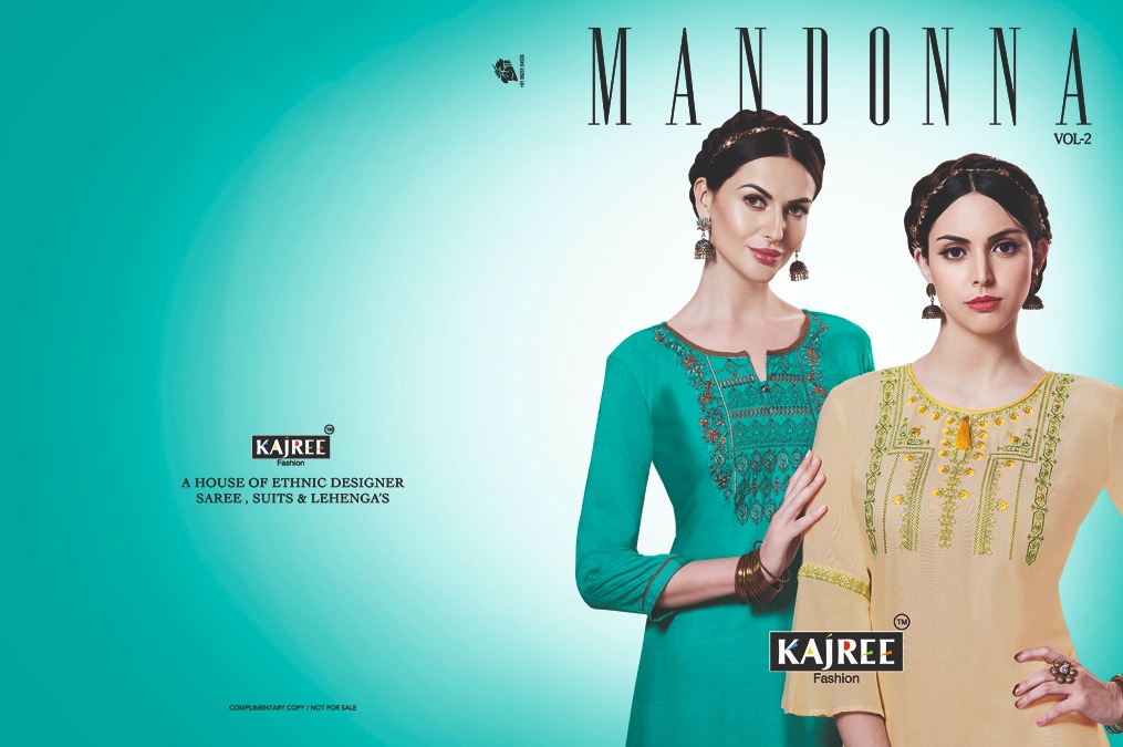 Kajree fashion presents mandonna vol 2 casual ready to wear kurtis collection